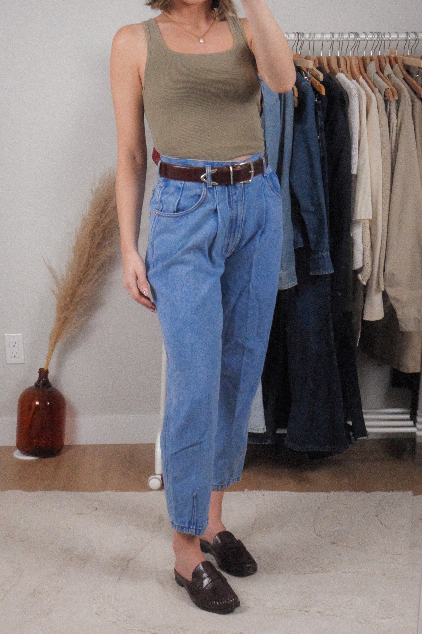 Vintage x Pleated Jeans (4/6)