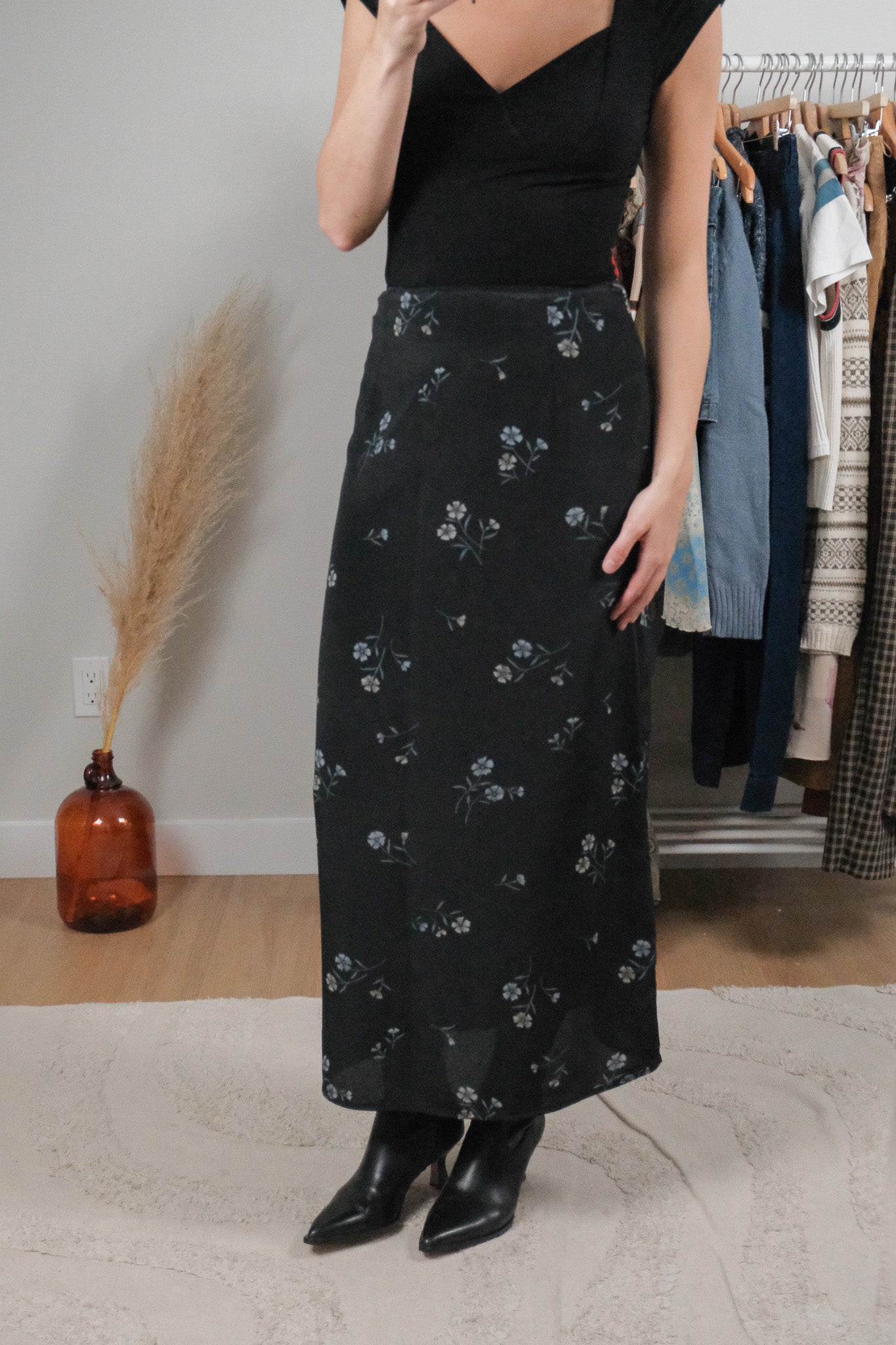 Made in Canada x Vintage x Floral Maxi Skirt (8/10)