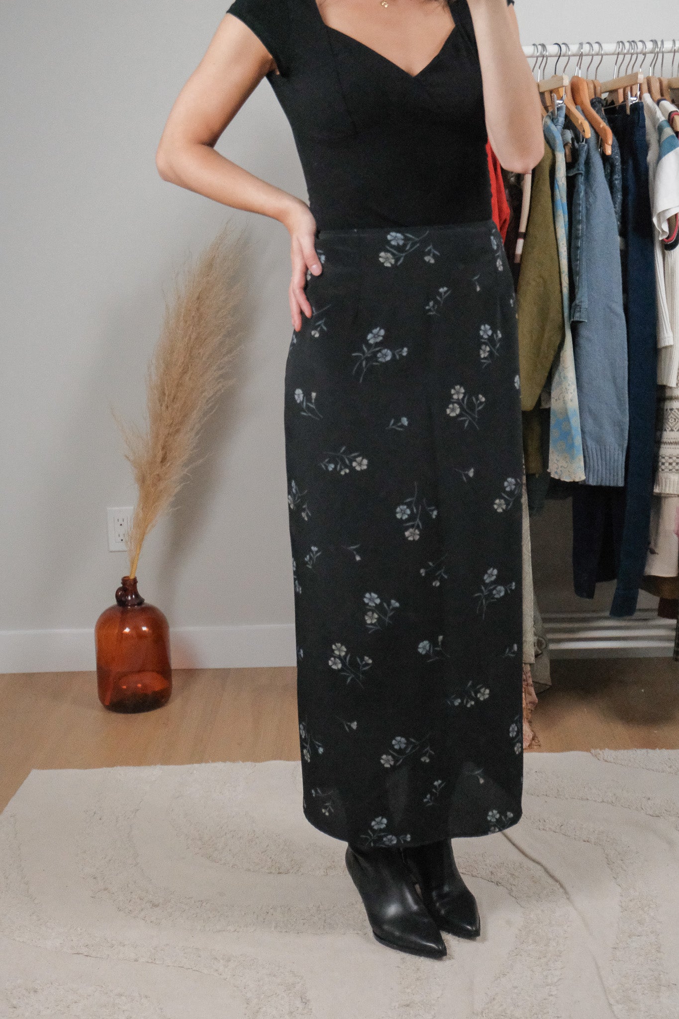 Made in Canada x Vintage x Floral Maxi Skirt (8/10)