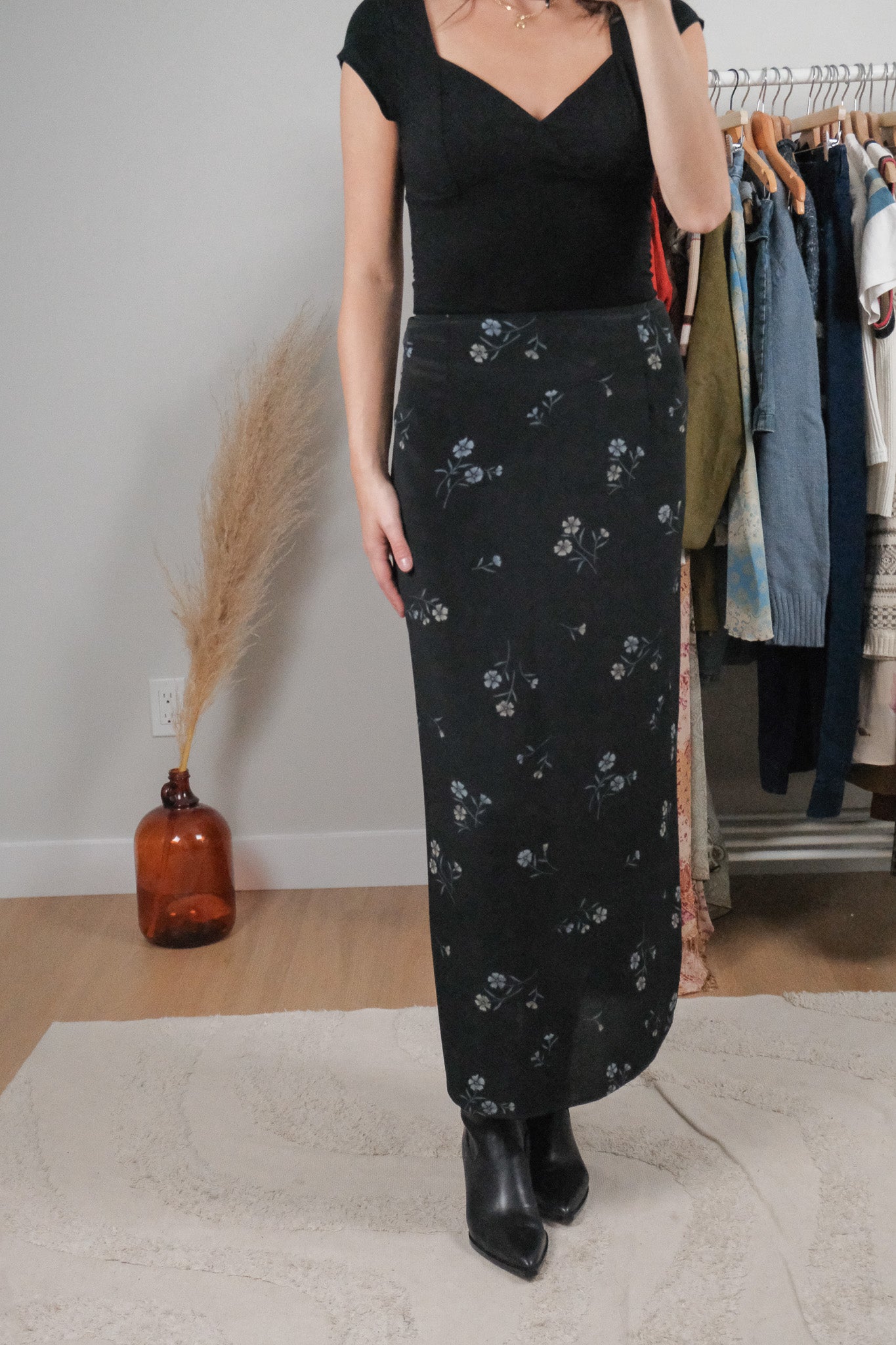 Made in Canada x Vintage x Floral Maxi Skirt (8/10)