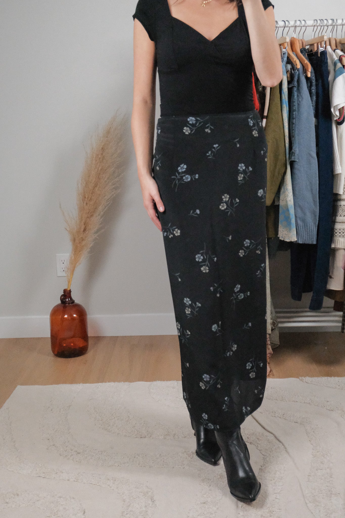 Made in Canada x Vintage x Floral Maxi Skirt (8/10)