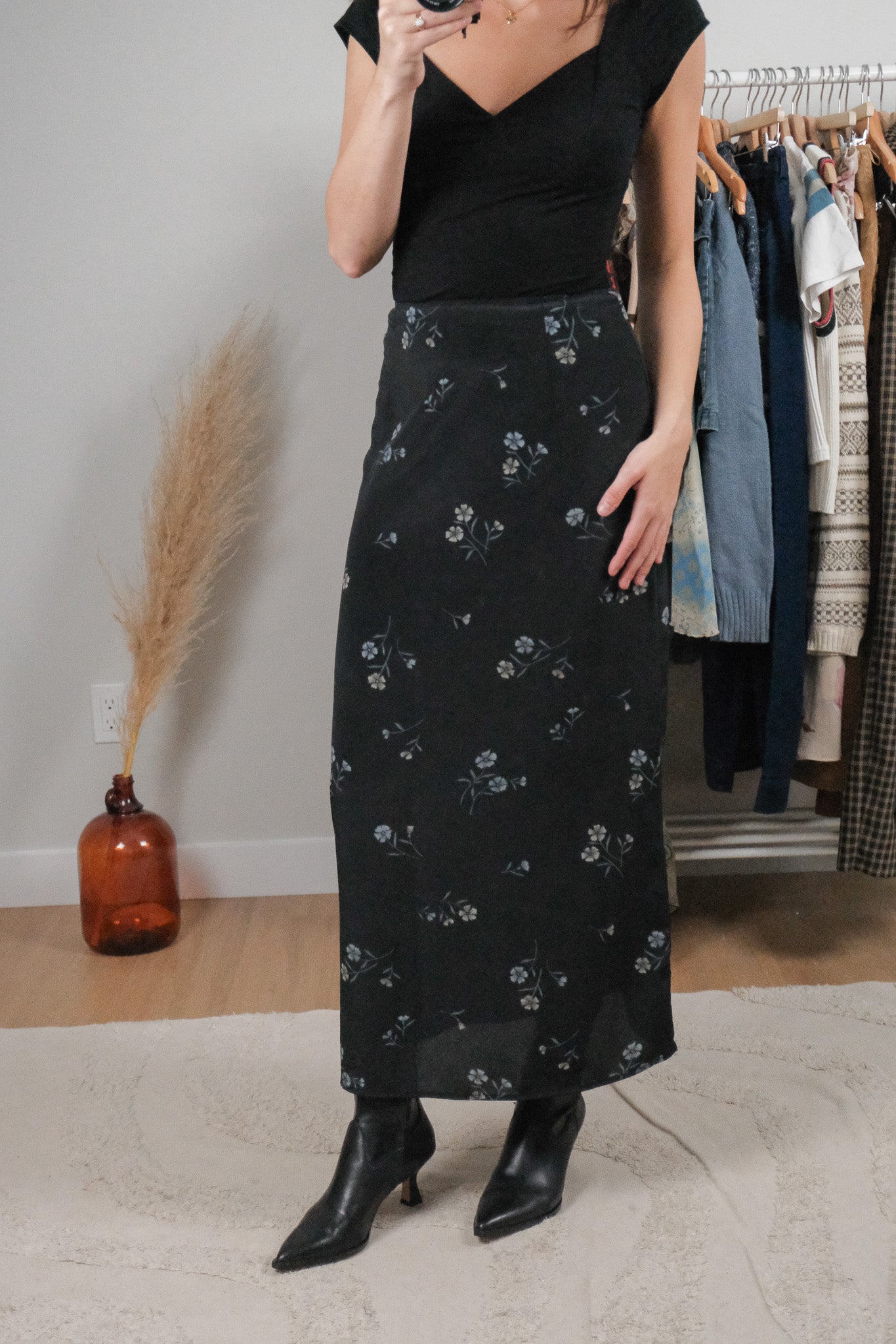 Made in Canada x Vintage x Floral Maxi Skirt (8/10)