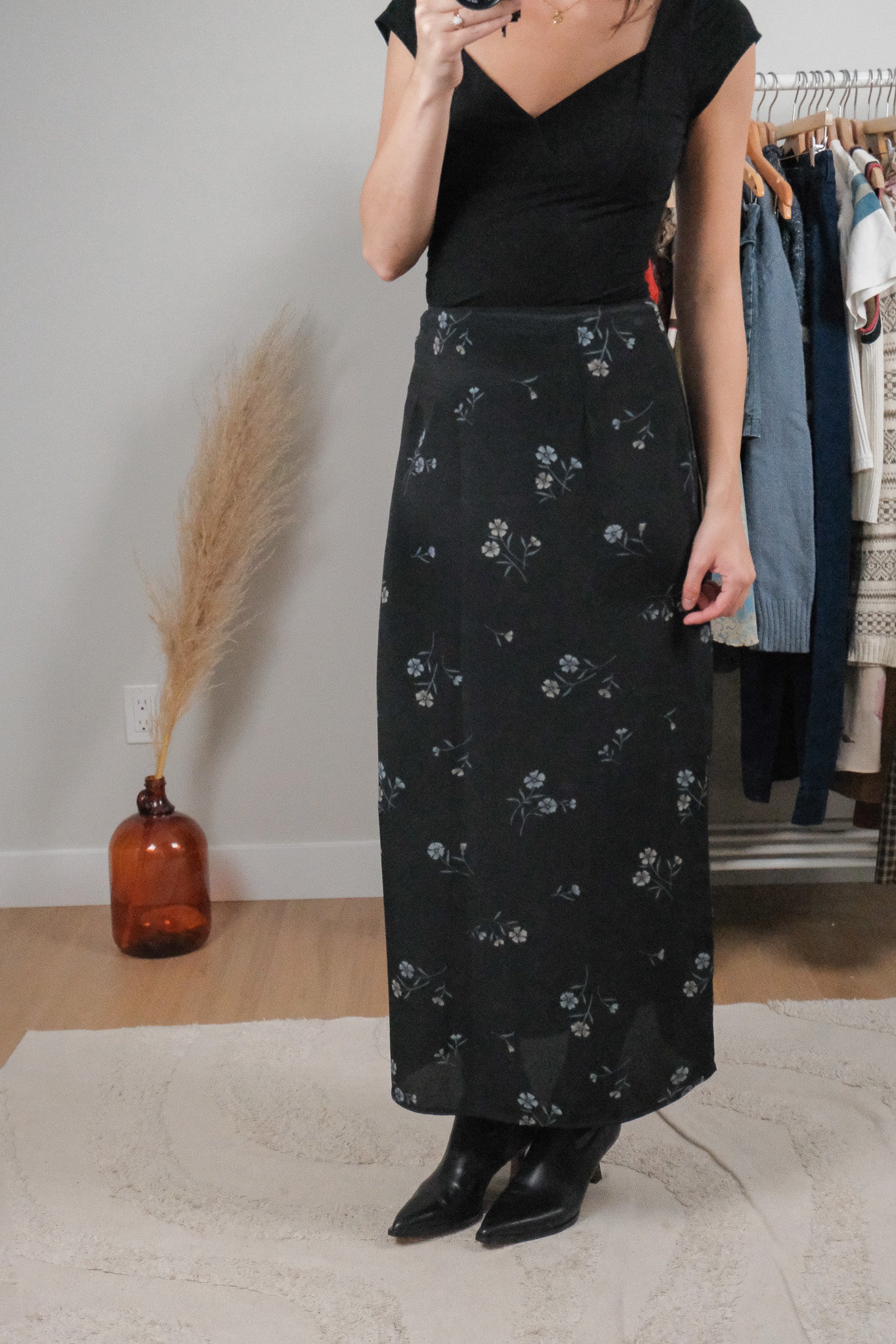 Made in Canada x Vintage x Floral Maxi Skirt (8/10)