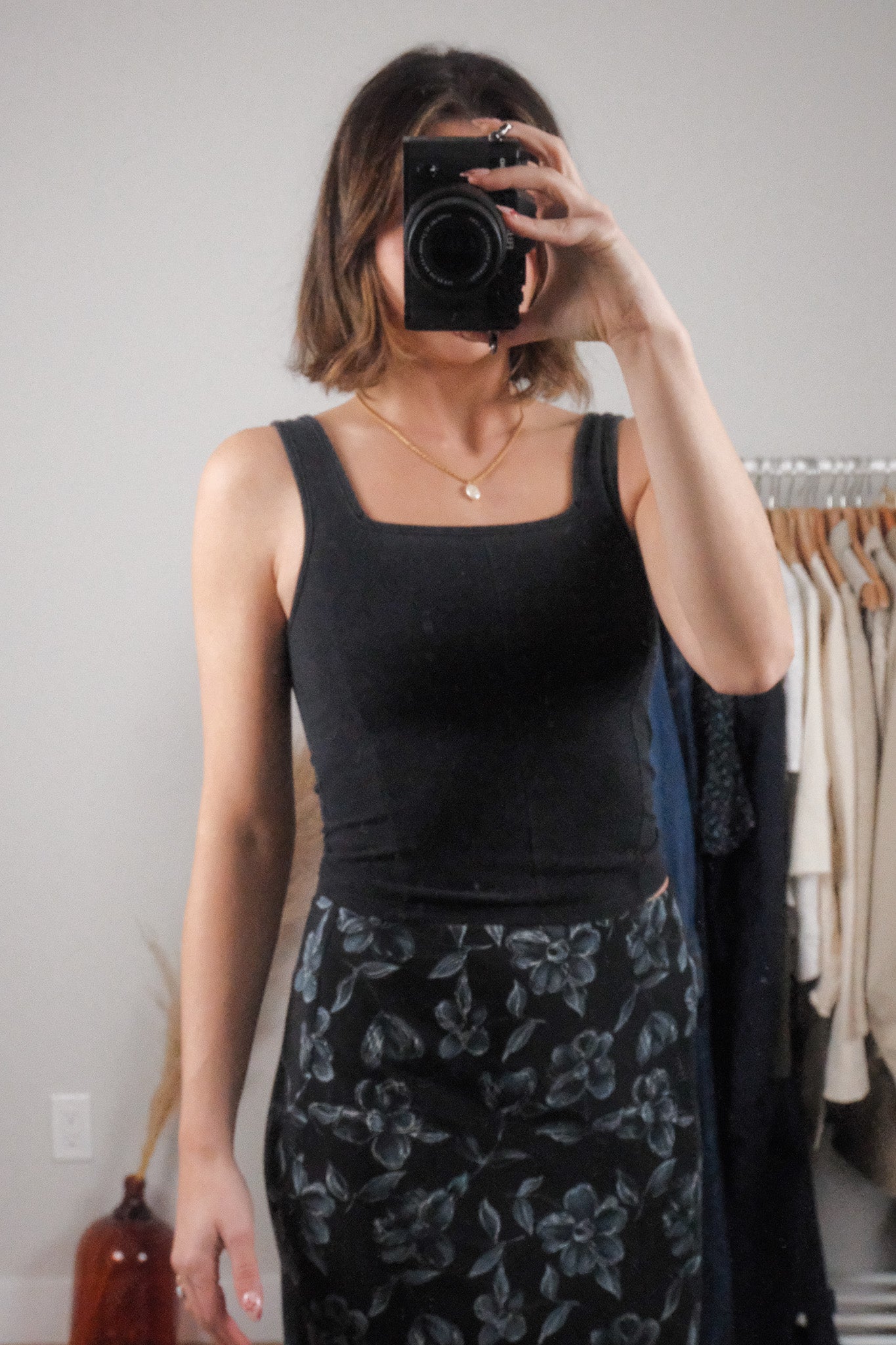 Made in Canada x Vintage x Square Neck Cropped Tank (XS/S)