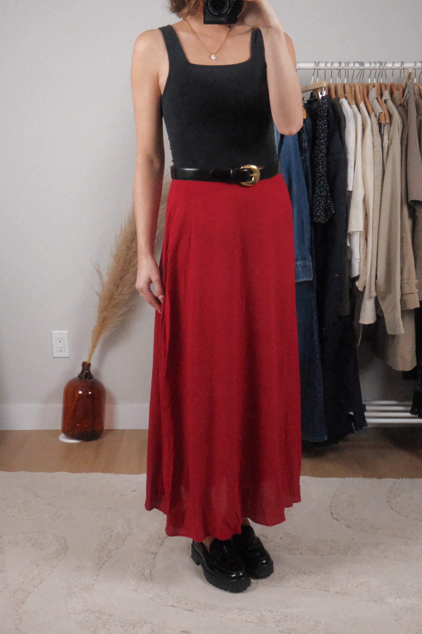 Made in Canada x Vintage x Crinkle Maxi Skirt (6)