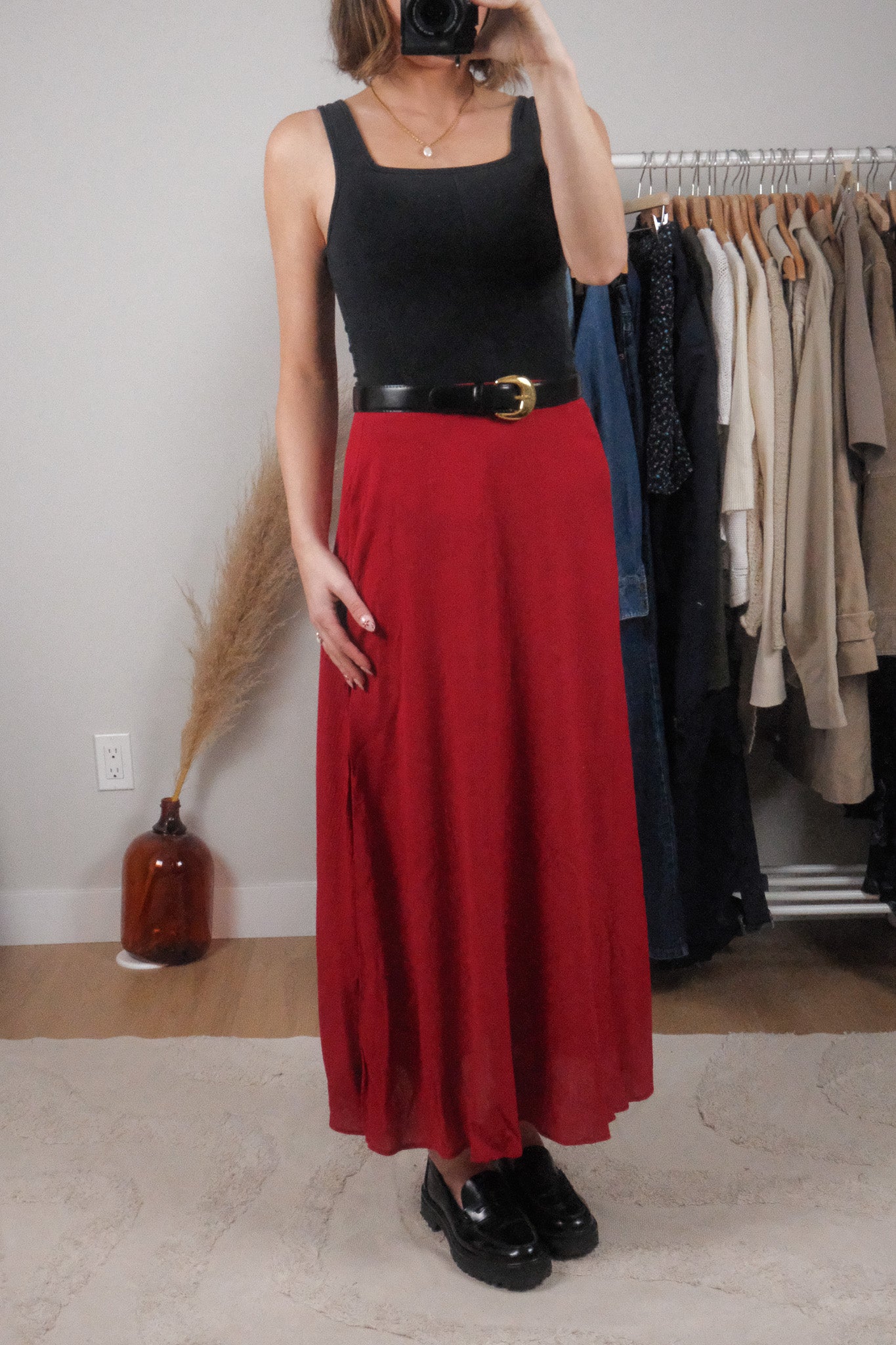 Made in Canada x Vintage x Crinkle Maxi Skirt (6)