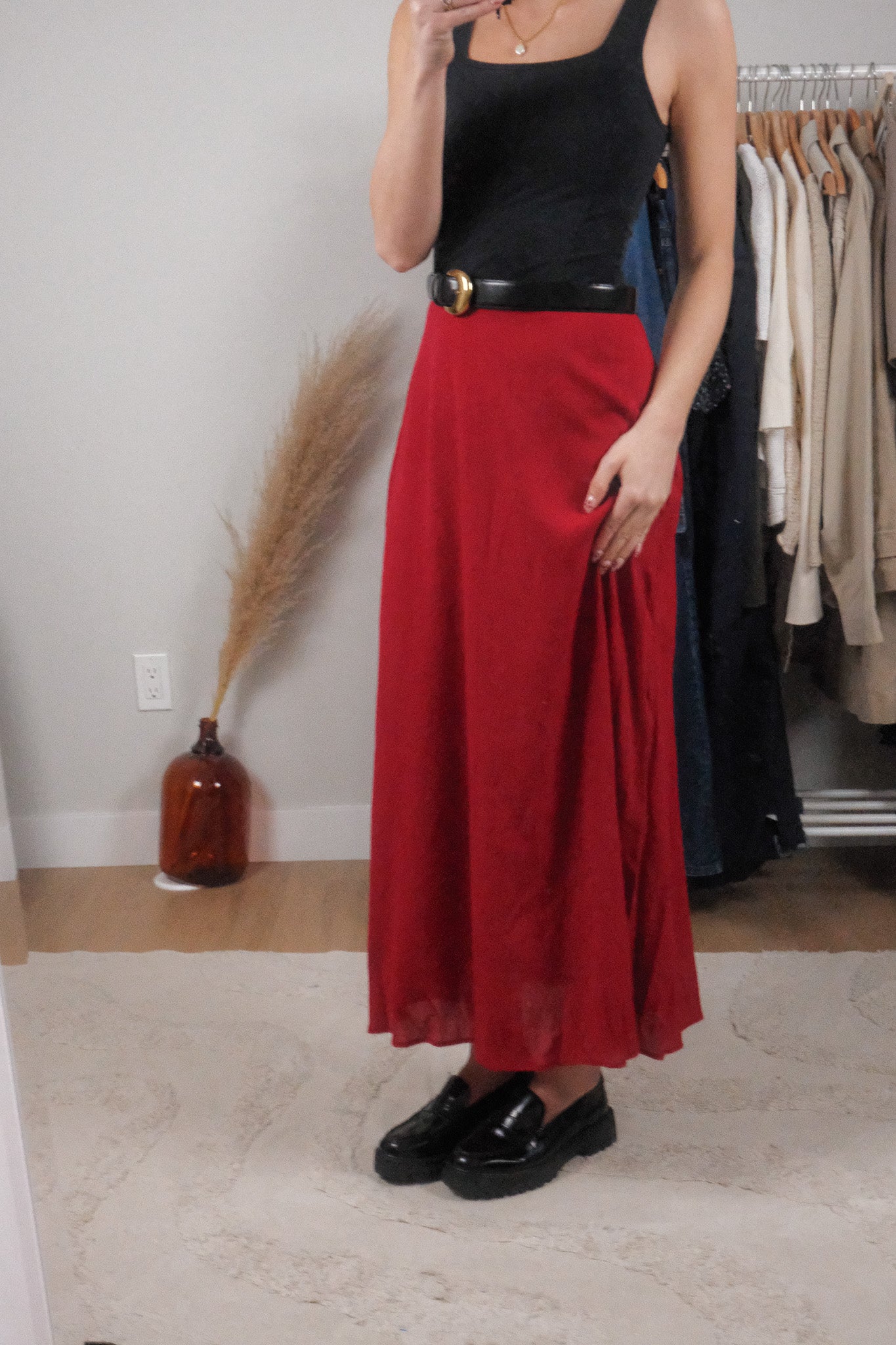 Made in Canada x Vintage x Crinkle Maxi Skirt (6)