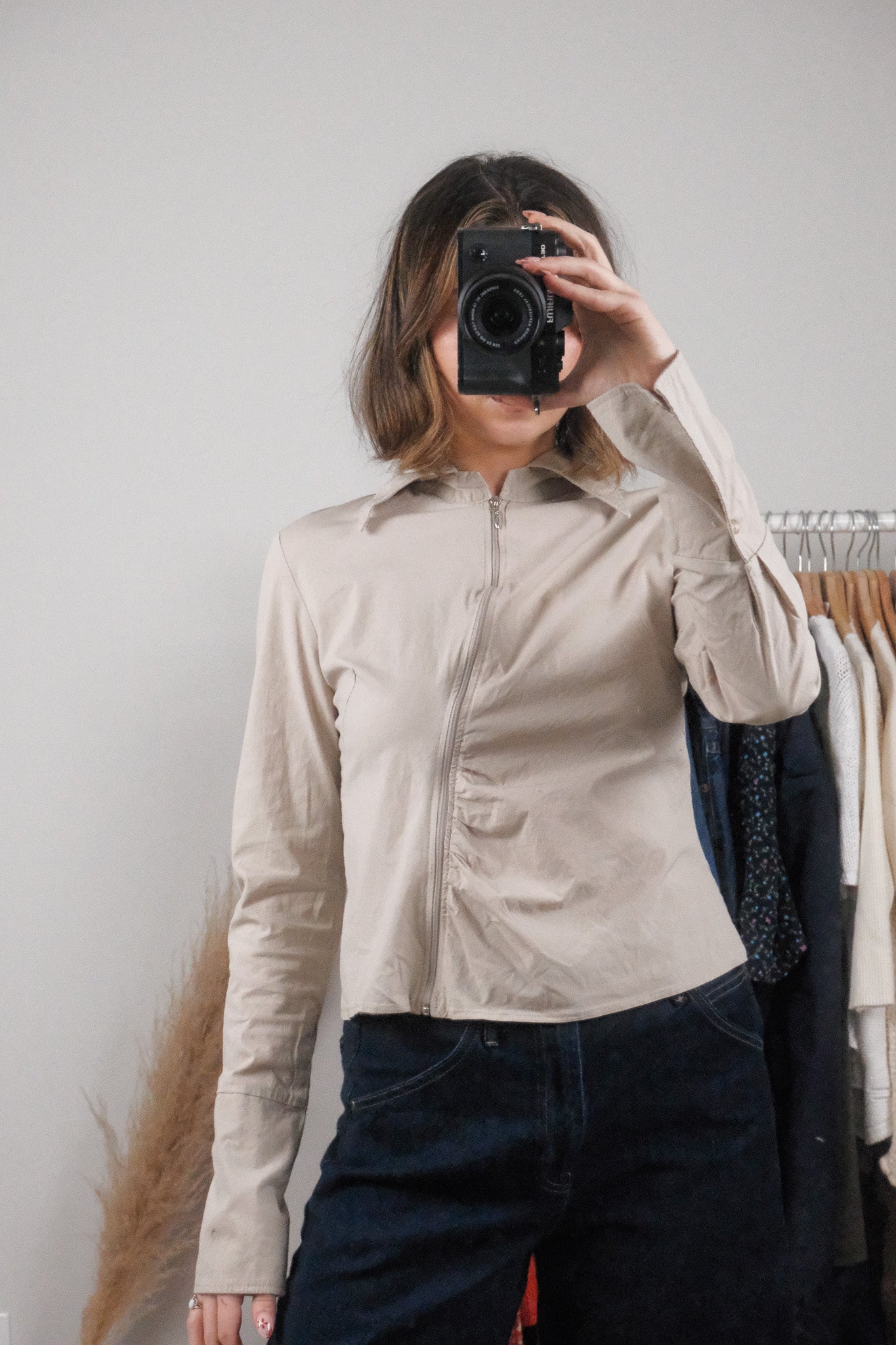 Vintage x Asymmetrical Zip Up (S)