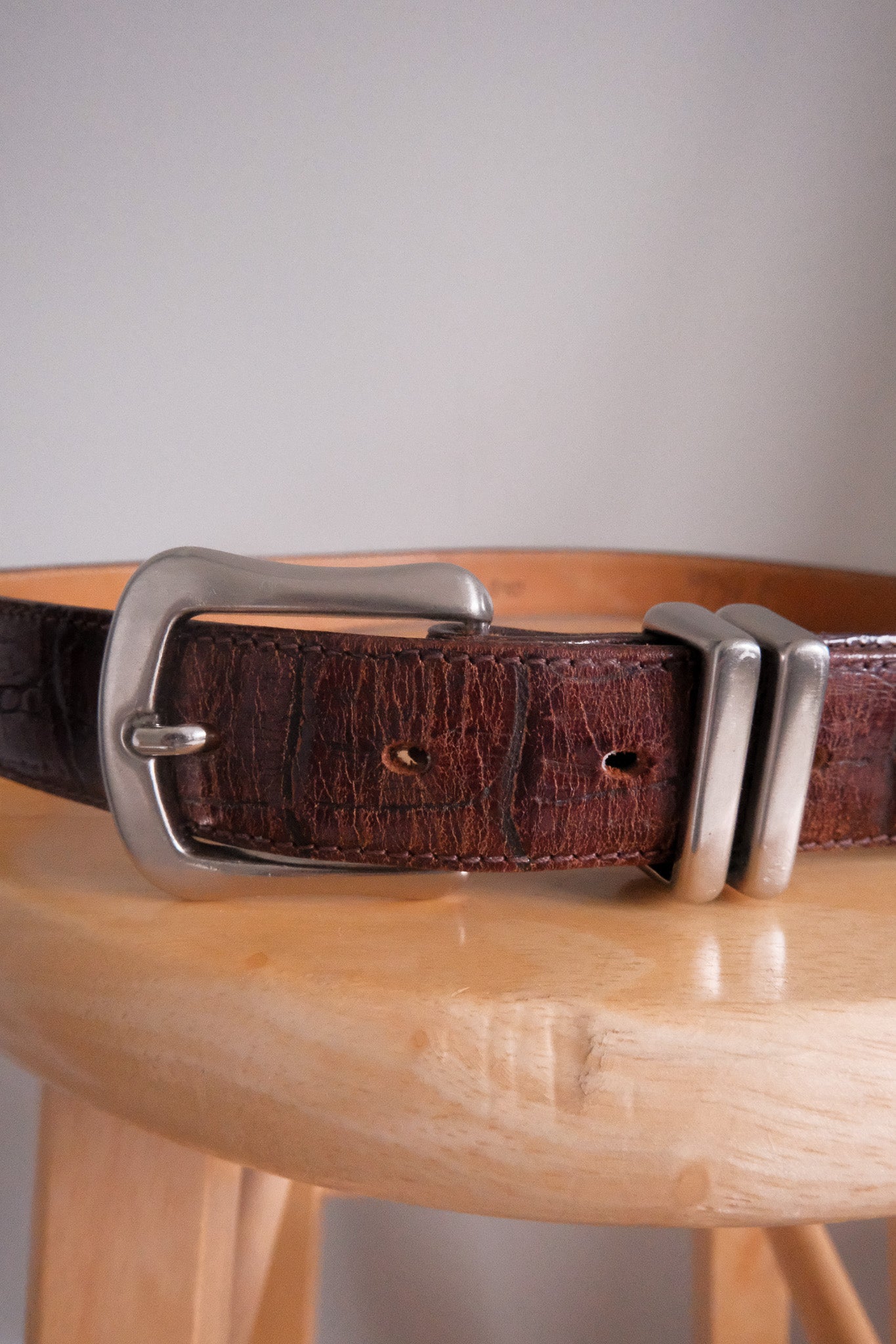 Vintage x Leather Textured Belt (L/XL)