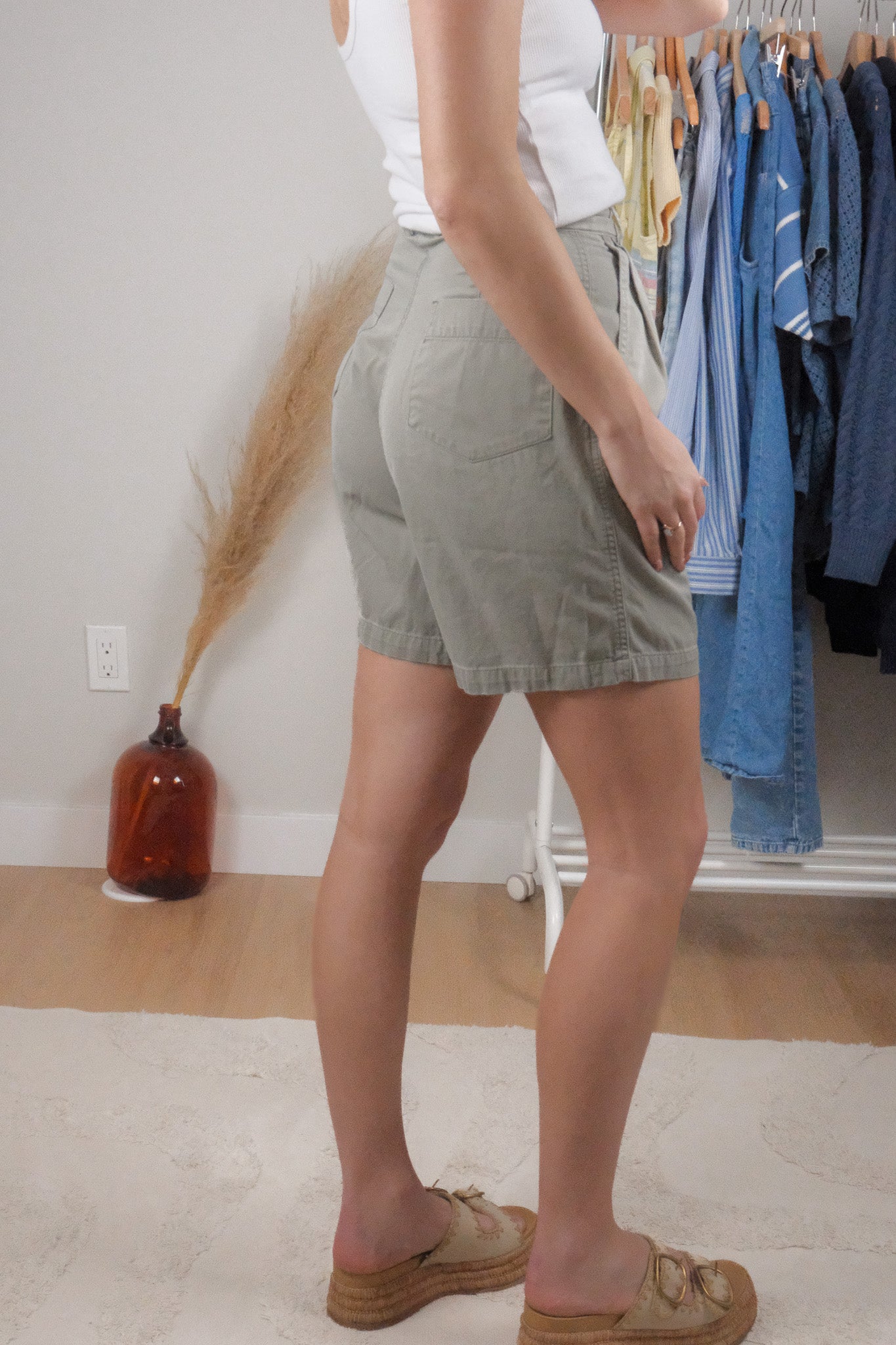Vintage x Calvin Klein x Cotton Pleated Shorts (XXS/XS)