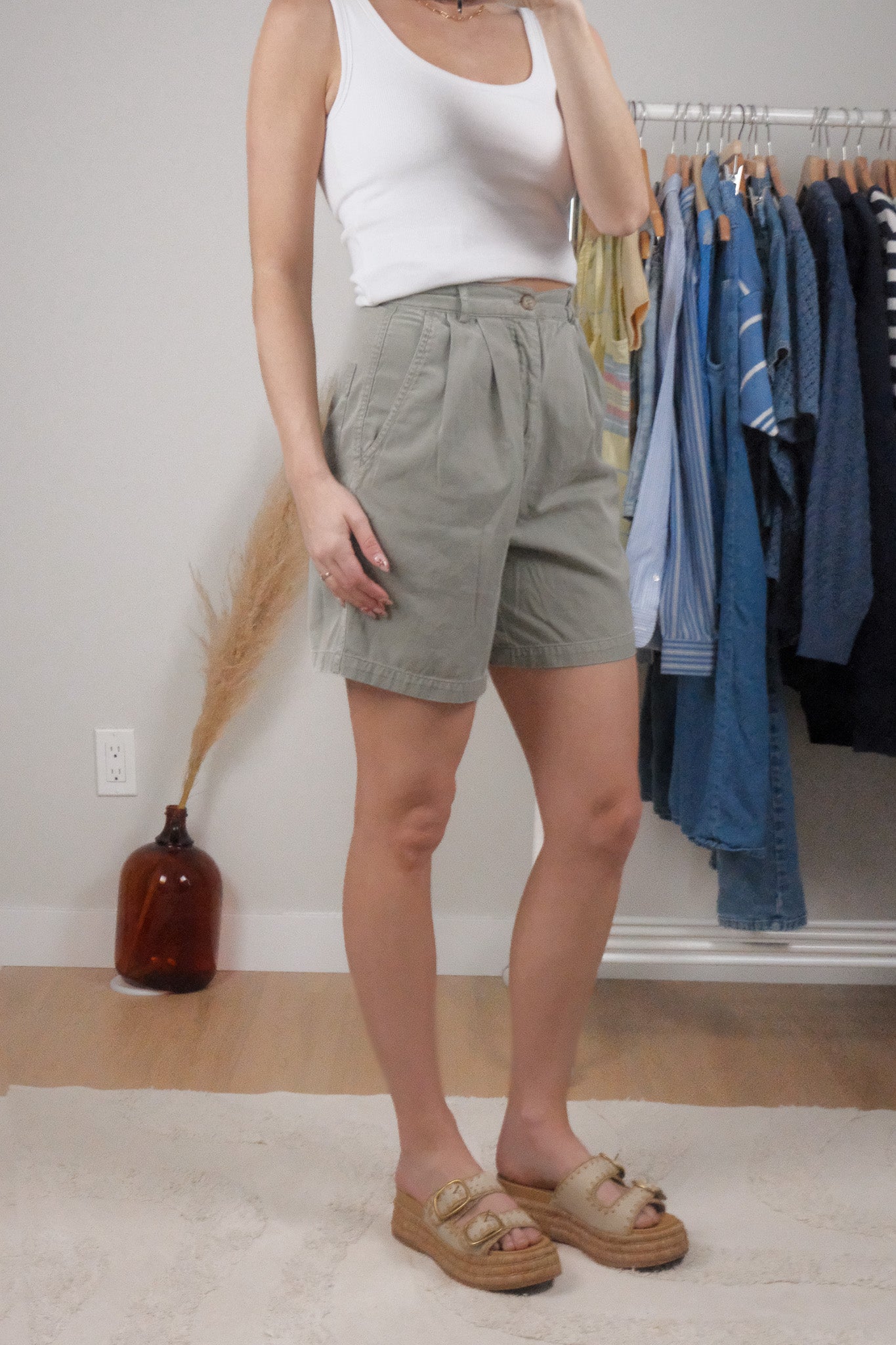 Vintage x Calvin Klein x Cotton Pleated Shorts (XXS/XS)