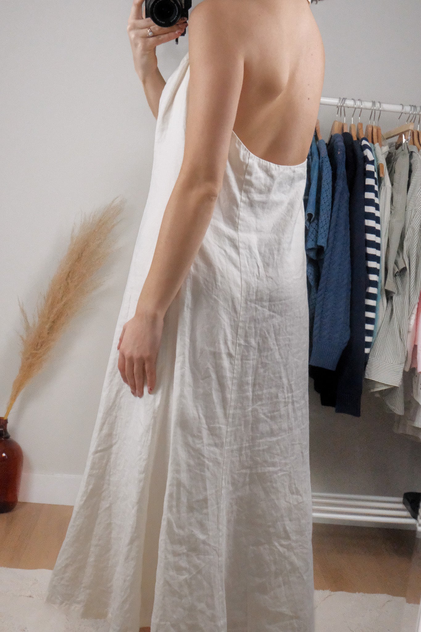 Vintage x Ralph Lauren x 100% Linen Halter Maxi Dress (6)