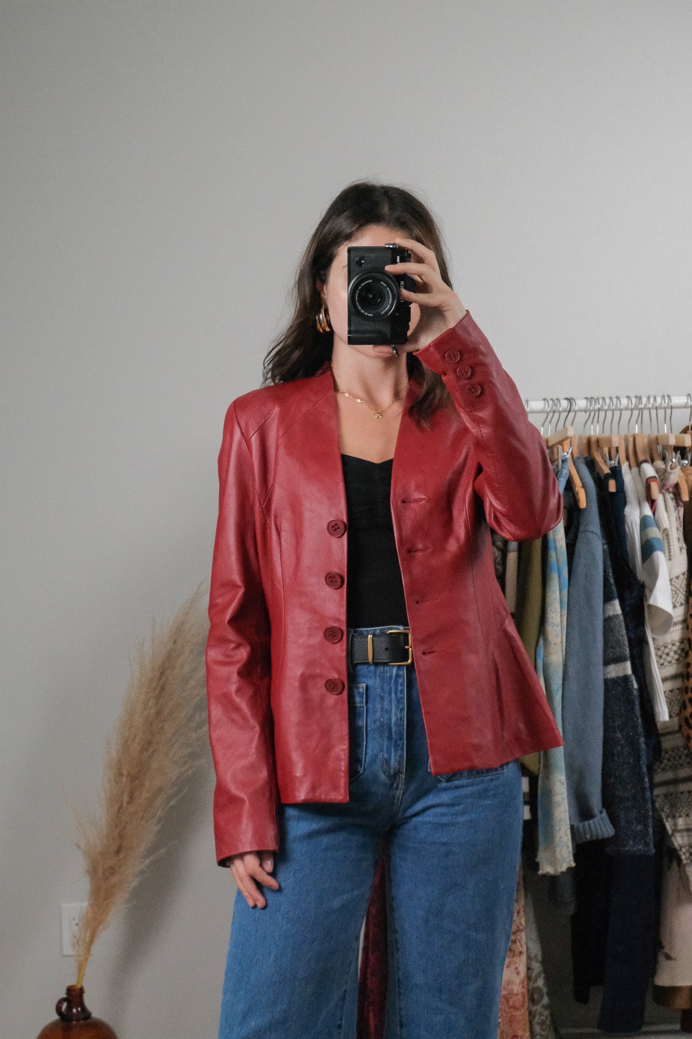 Danier x Fitted Leather Jacket (XS/S)