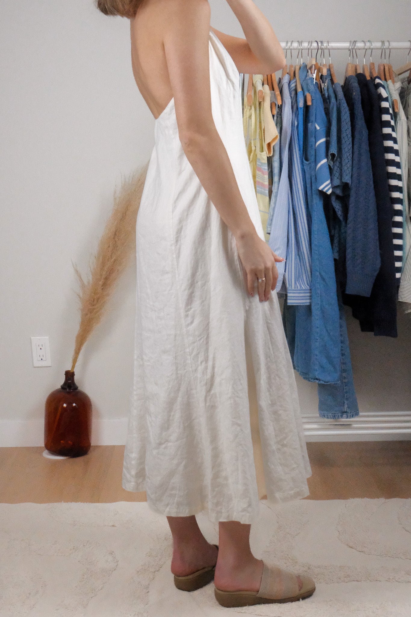 Vintage x Ralph Lauren x 100% Linen Halter Maxi Dress (6)