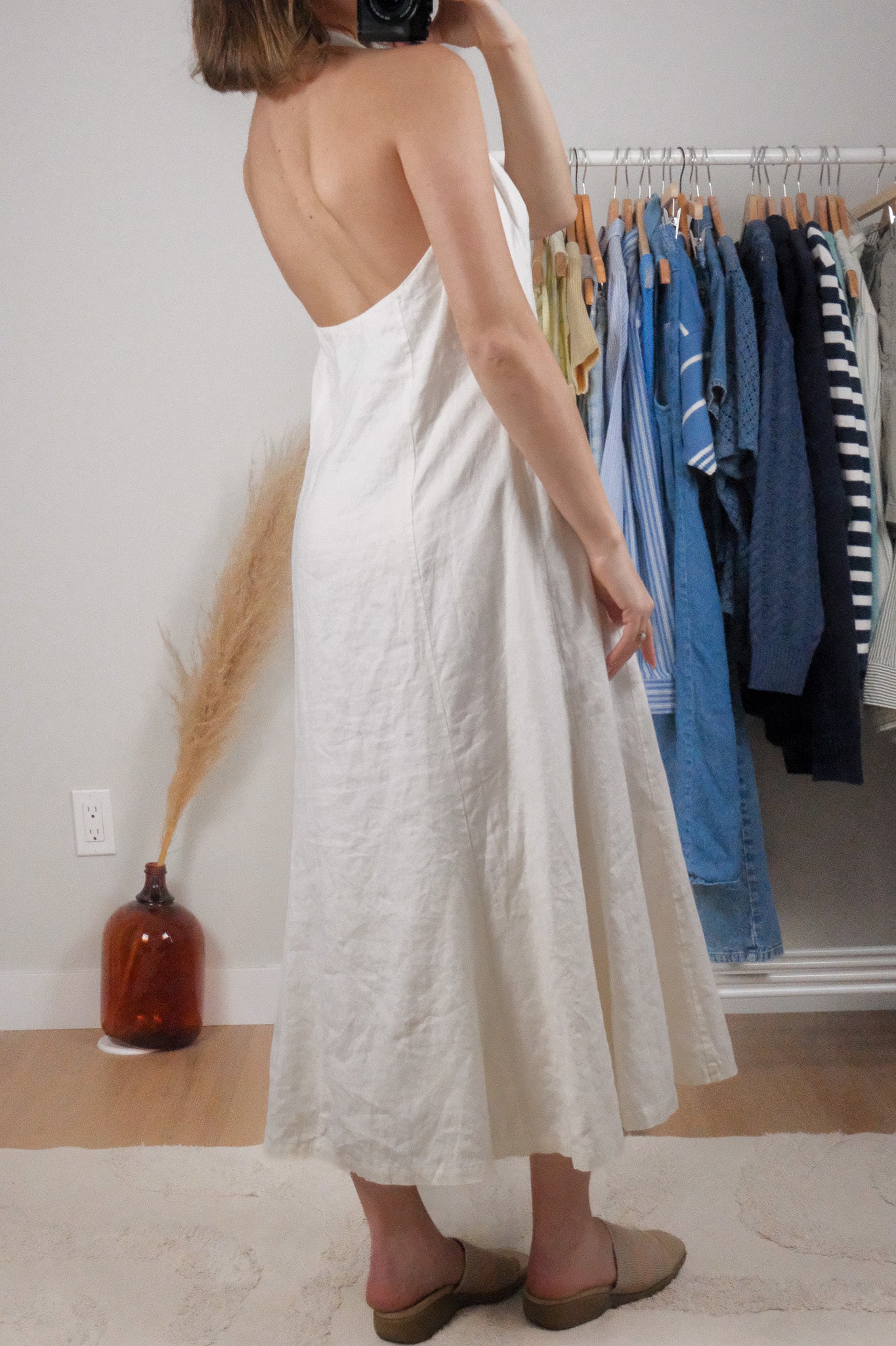 Vintage x Ralph Lauren x 100% Linen Halter Maxi Dress (6)