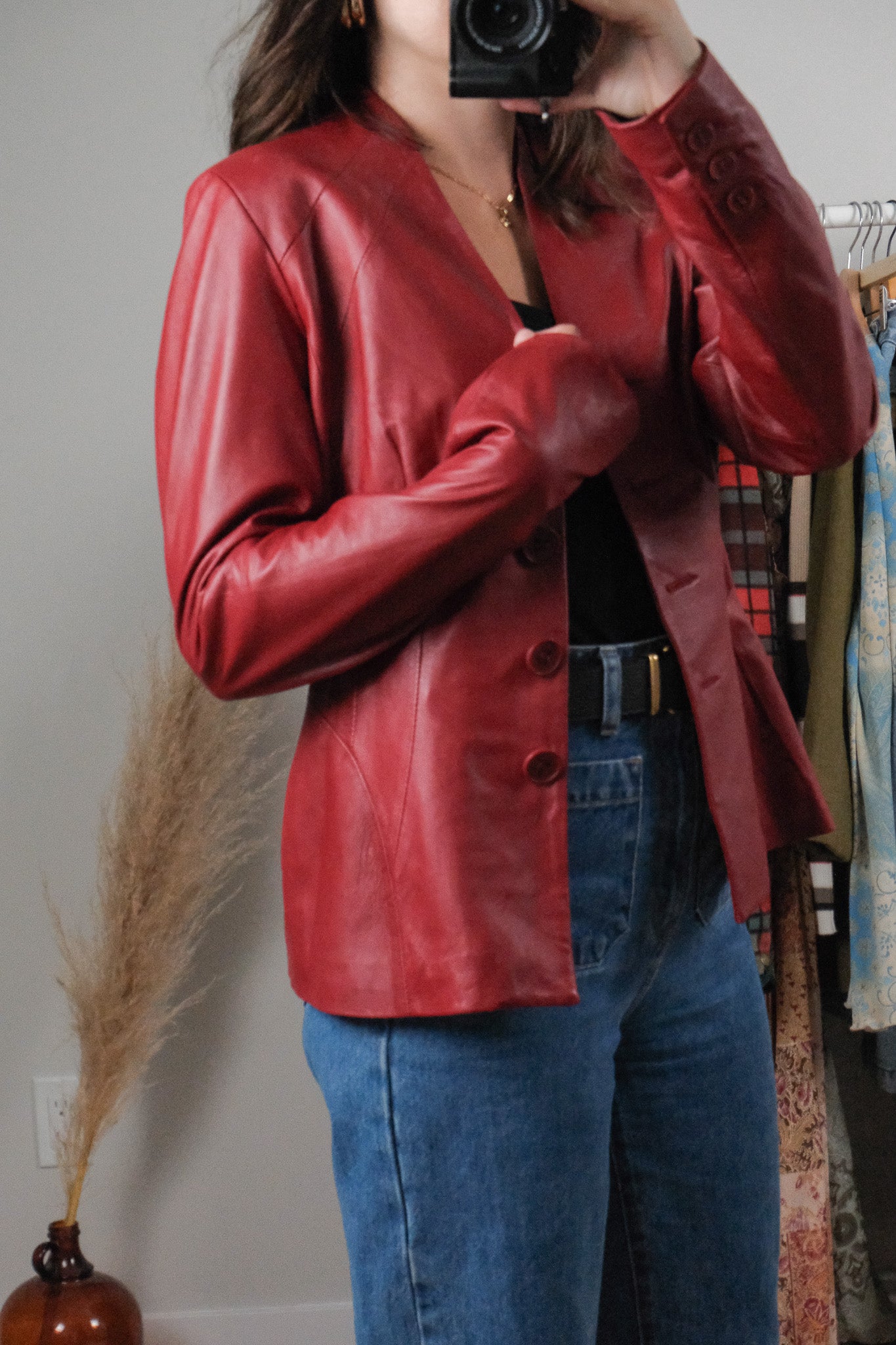 Danier x Fitted Leather Jacket (XS/S)