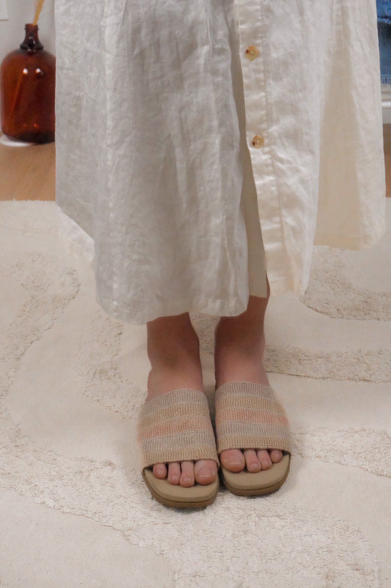 Vintage x Fabric Slides (7.5/8)