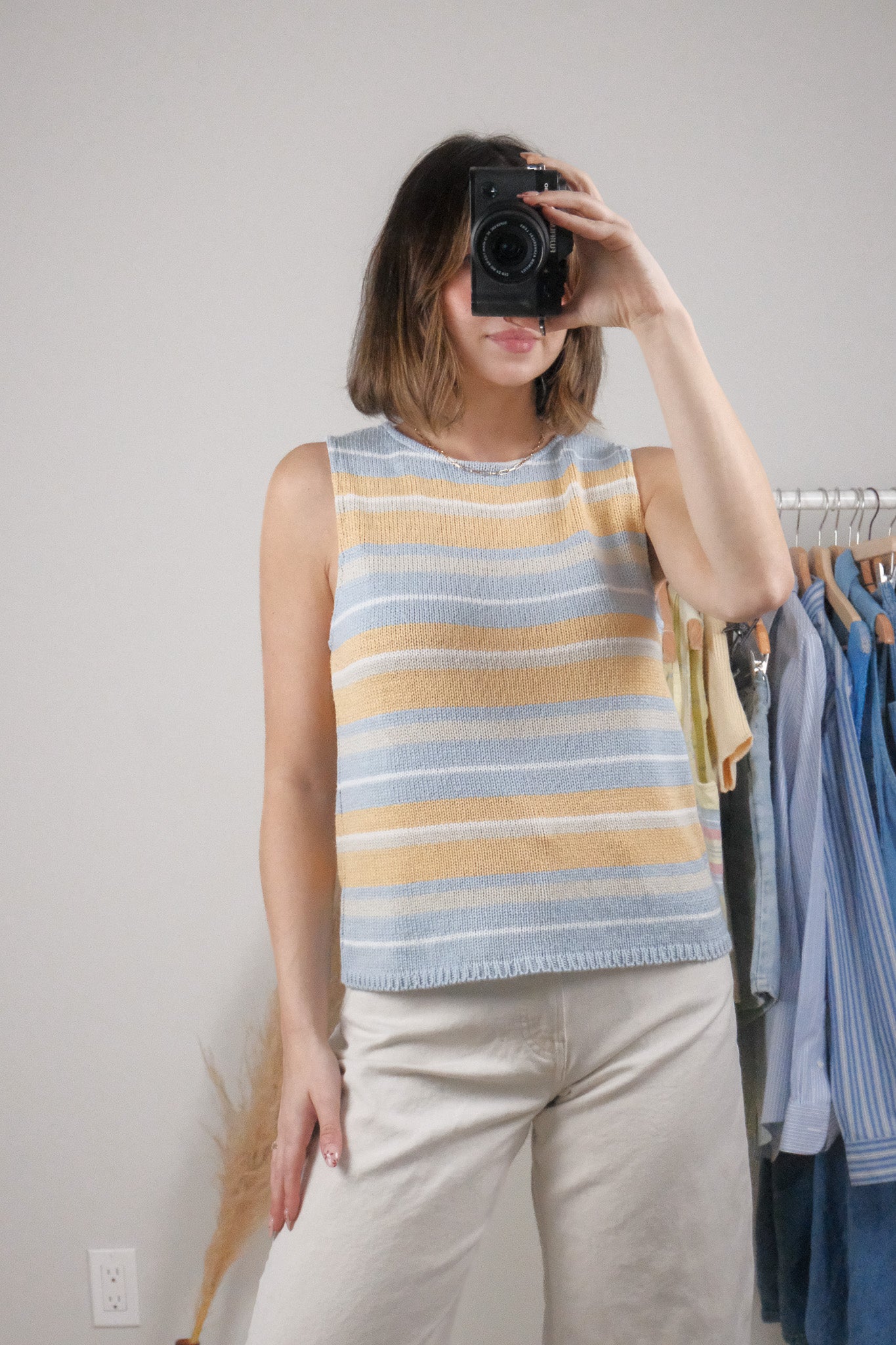 Made in Canada x Vintage x Striped Knit Top (M)
