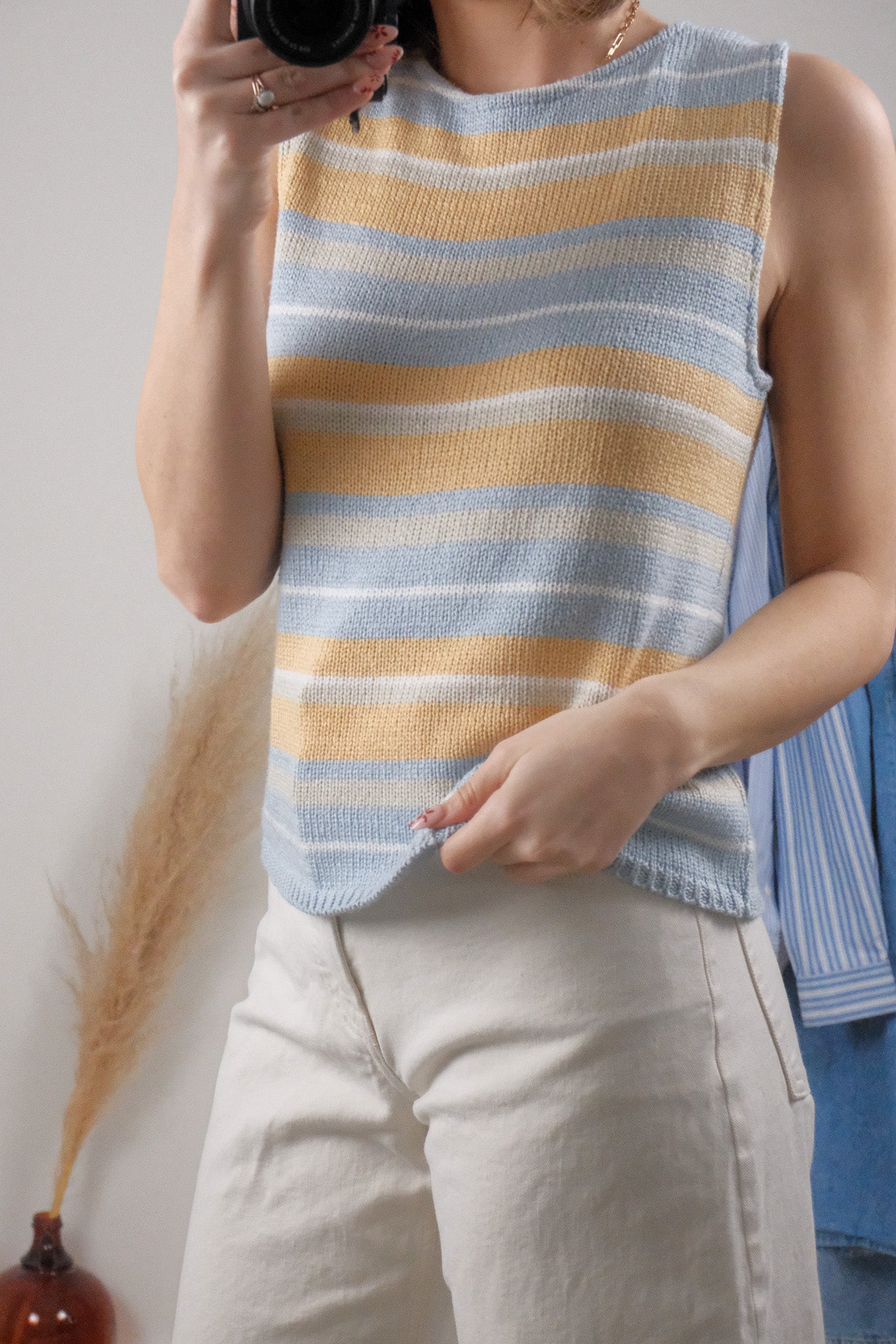 Made in Canada x Vintage x Striped Knit Top (M)