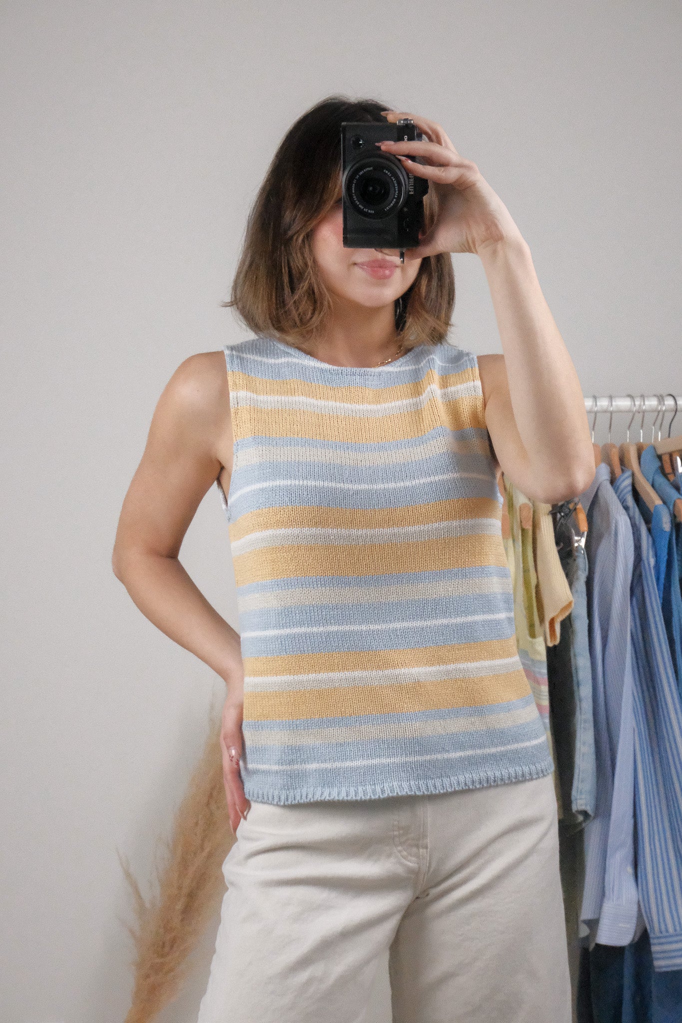 Made in Canada x Vintage x Striped Knit Top (M)