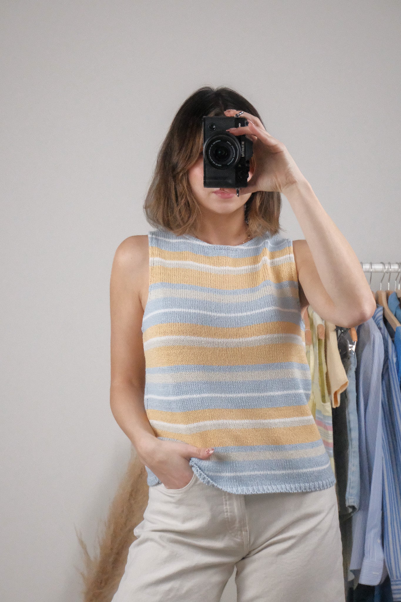 Made in Canada x Vintage x Striped Knit Top (M)