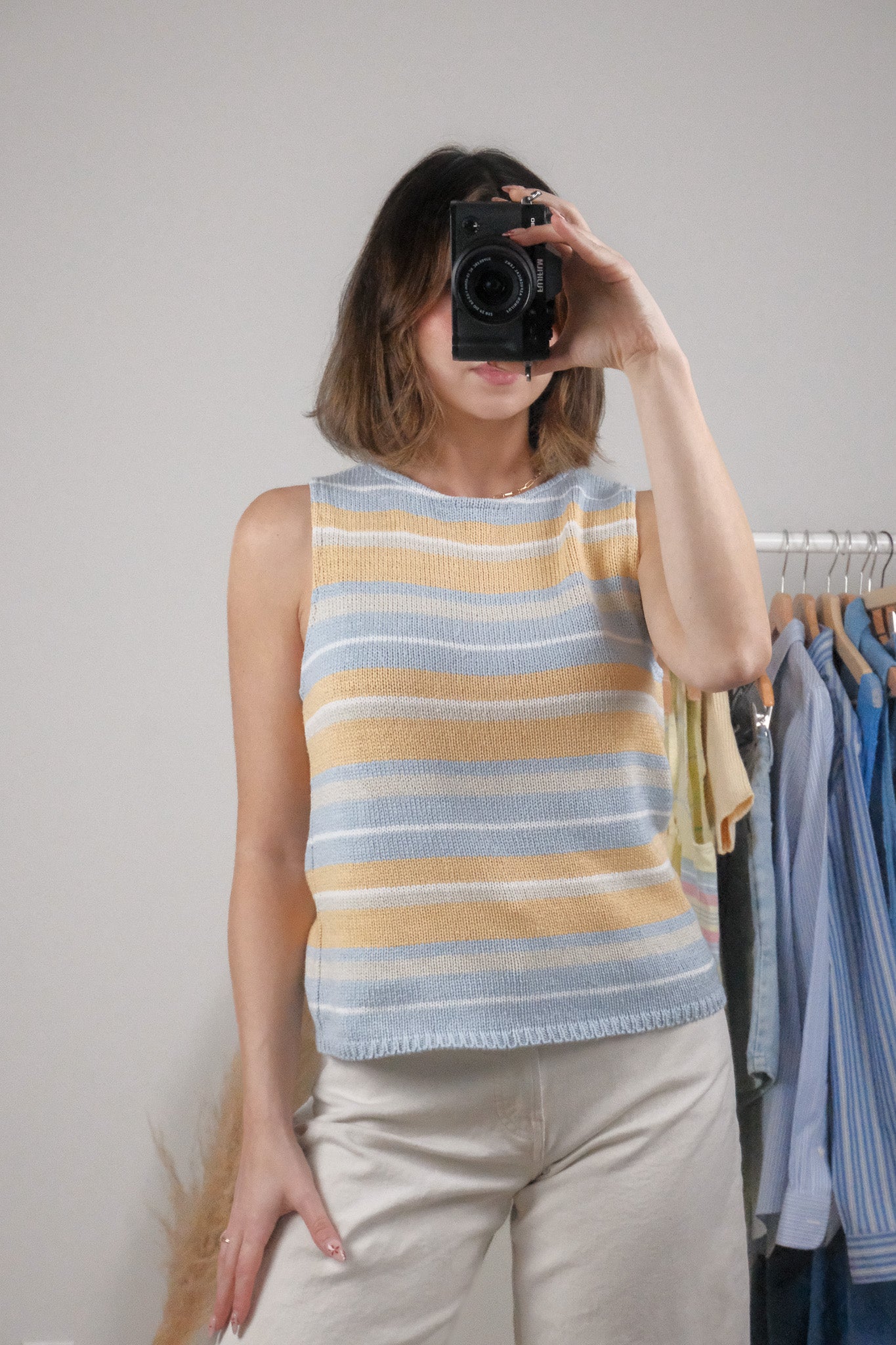Made in Canada x Vintage x Striped Knit Top (M)