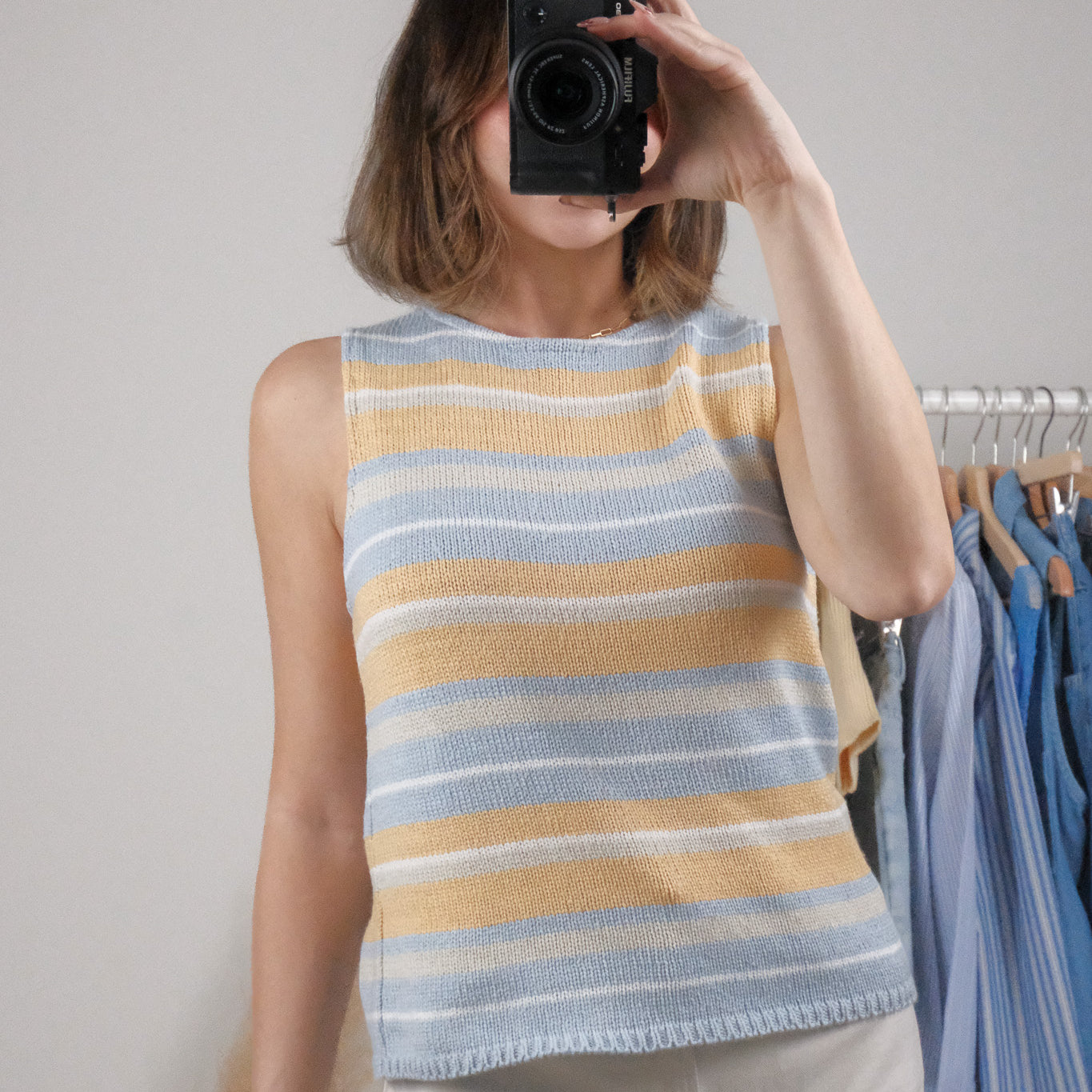 Made in Canada x Vintage x Striped Knit Top (M)