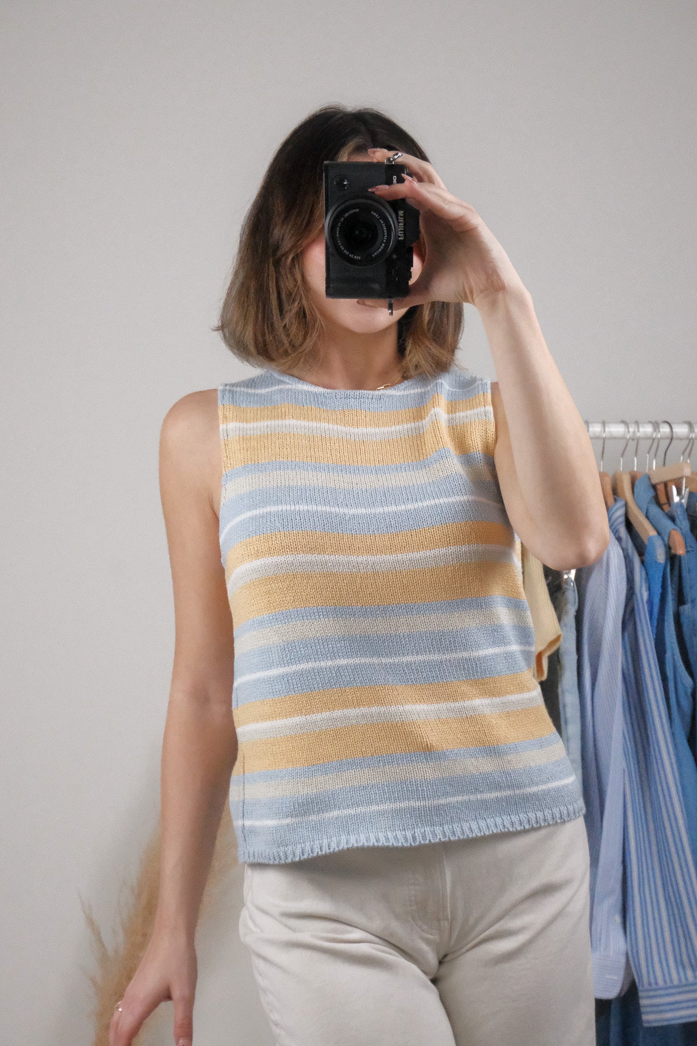 Made in Canada x Vintage x Striped Knit Top (M)
