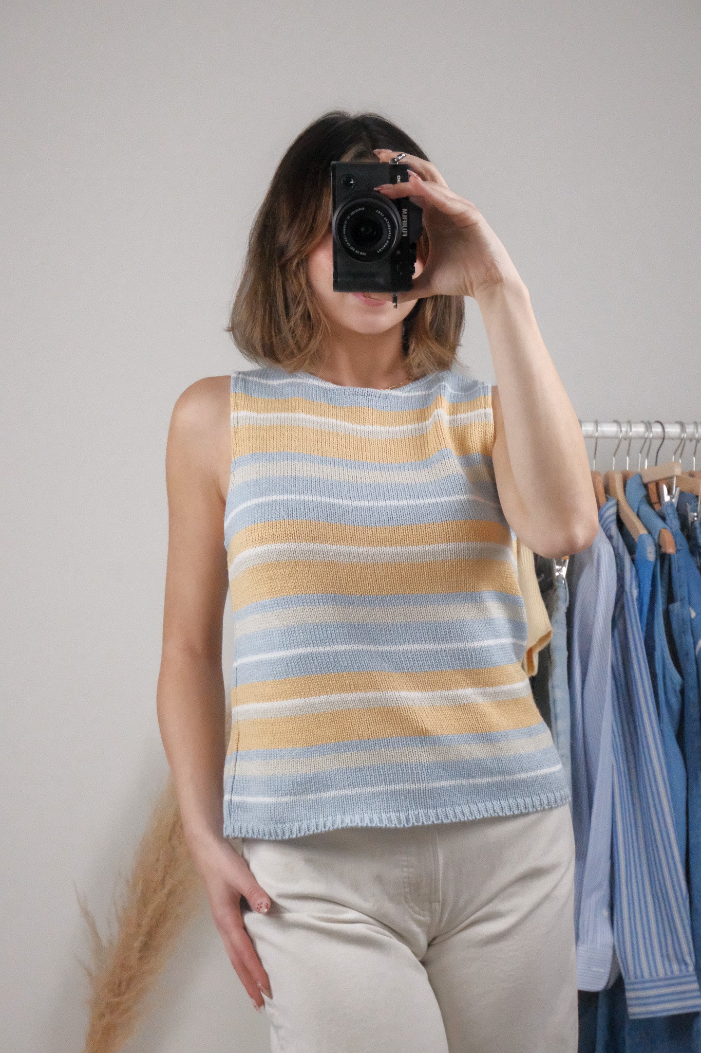 Made in Canada x Vintage x Striped Knit Top (M)