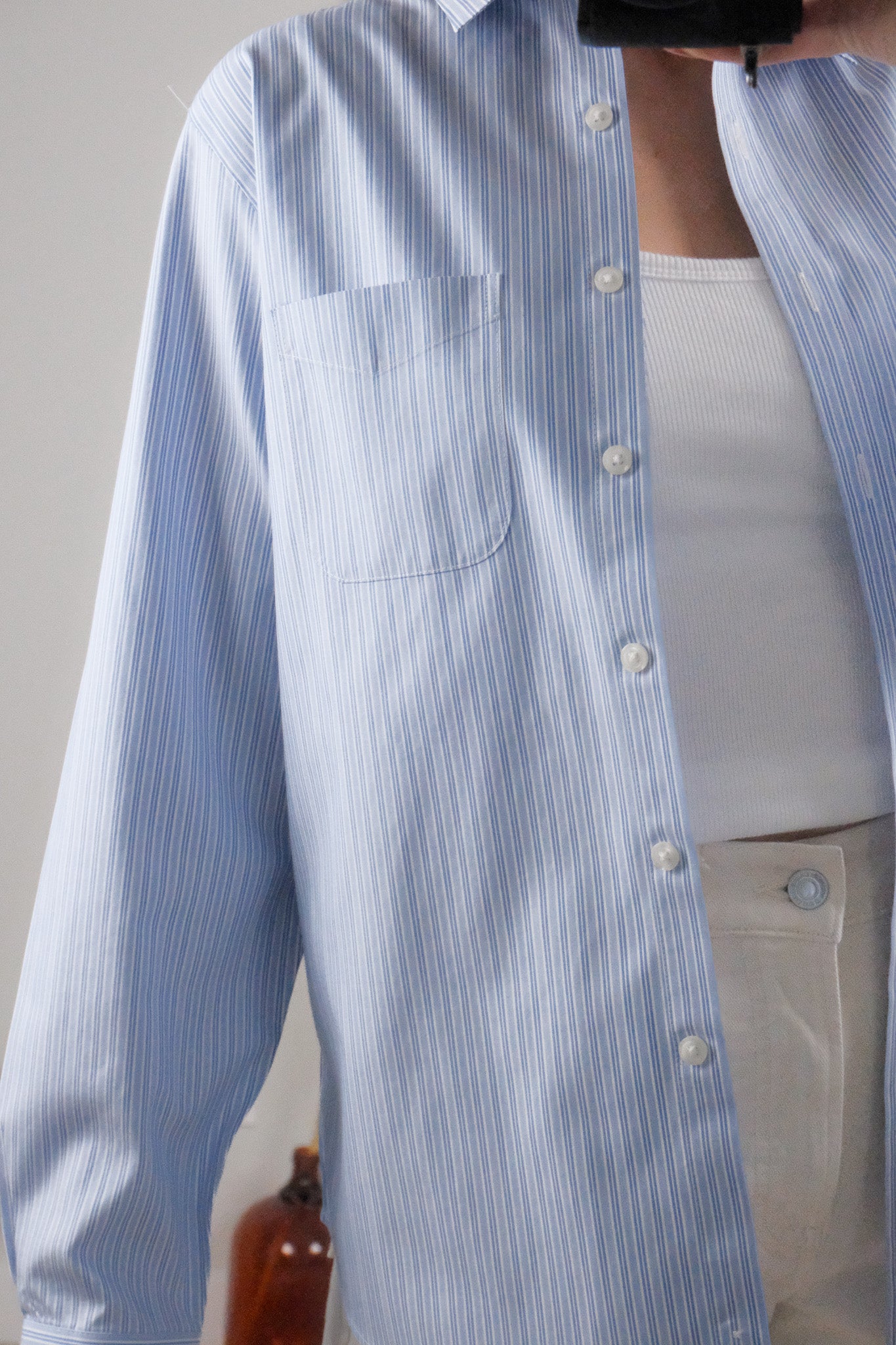 Vintage x L.L. Bean x Cotton Striped Button Down (XS-M)