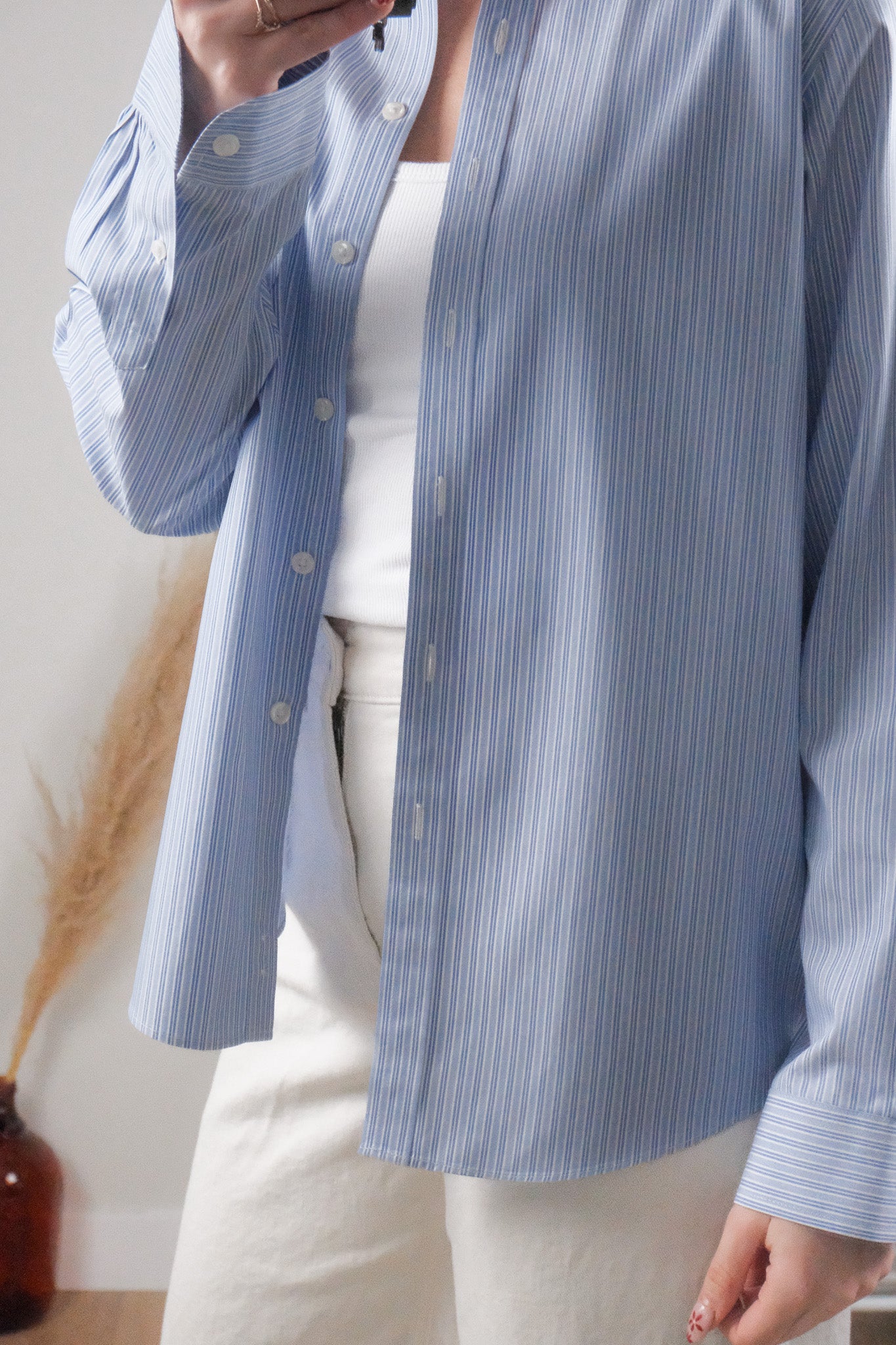 Vintage x L.L. Bean x Cotton Striped Button Down (XS-M)