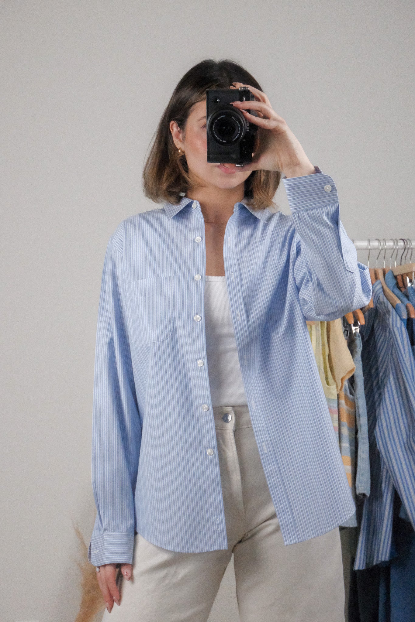 Vintage x L.L. Bean x Cotton Striped Button Down (XS-M)