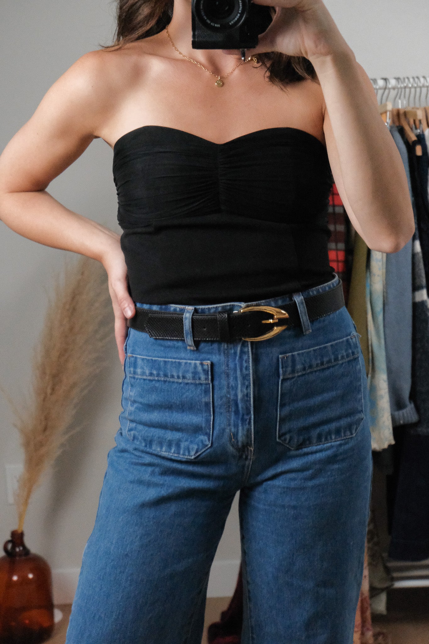 Made in Canada x Vintage x Faux Leather Belt (L/XL)