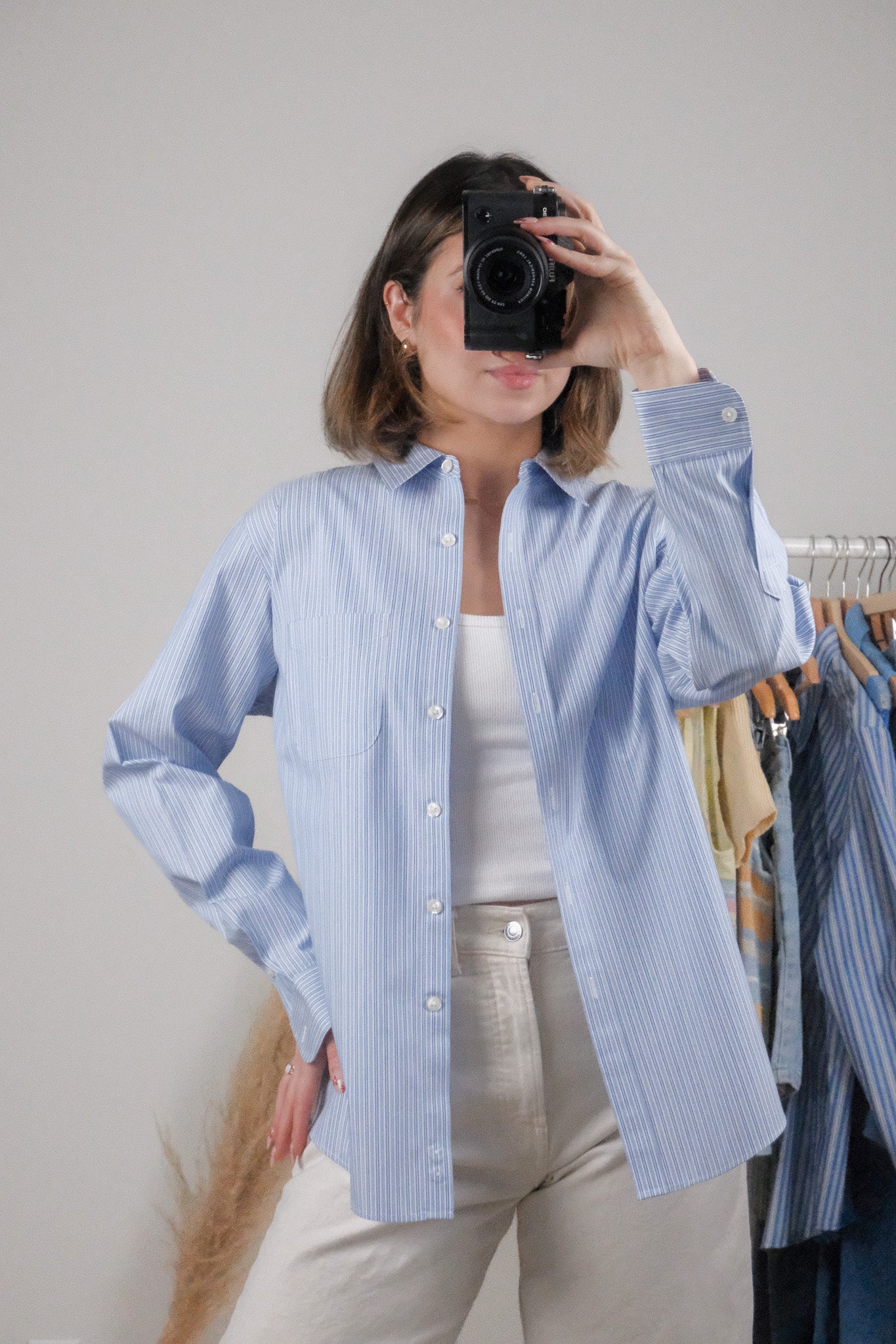 Vintage x L.L. Bean x Cotton Striped Button Down (XS-M)