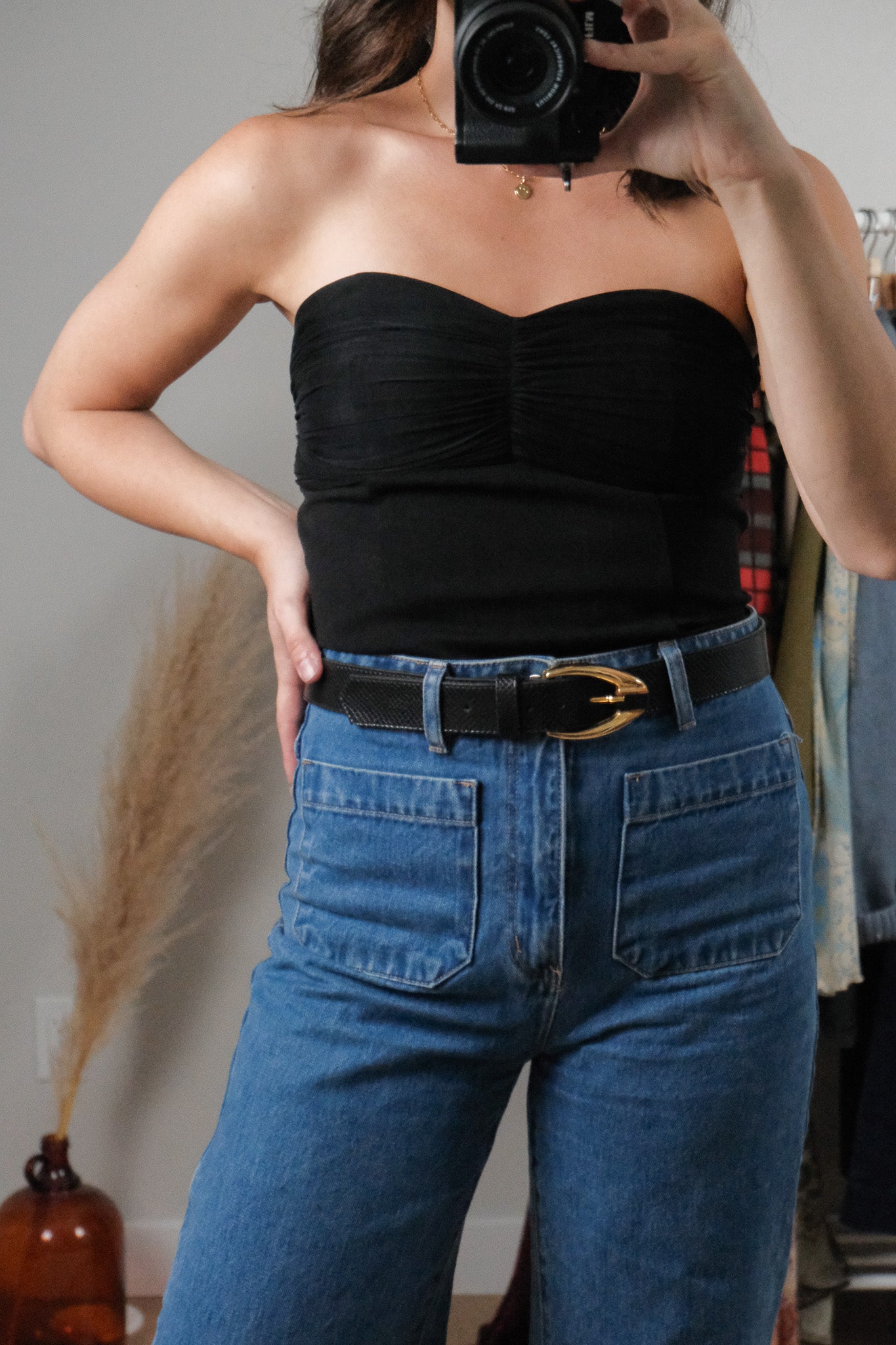 Made in Canada x Vintage x Faux Leather Belt (L/XL)