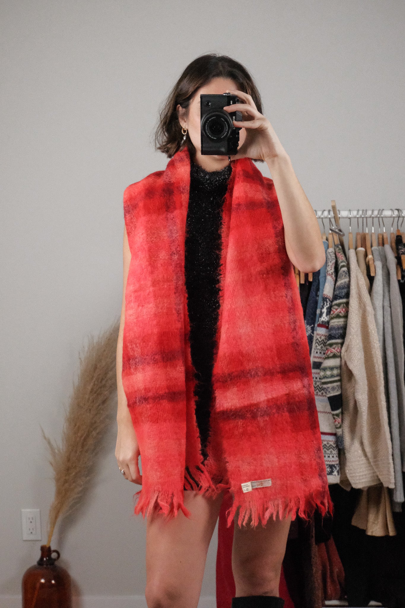 Made in Scotland x Vintage x Mohair/Wool Plaid Scarff