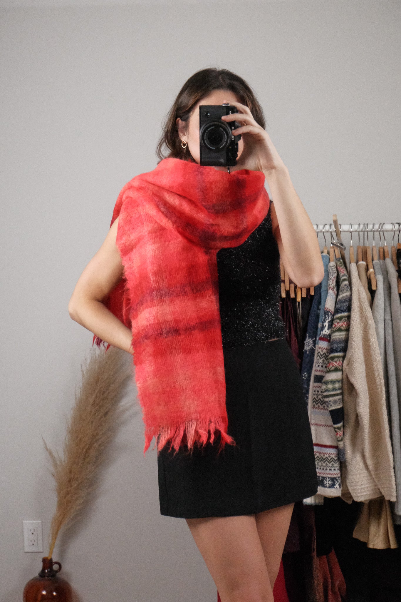 Made in Scotland x Vintage x Mohair/Wool Plaid Scarff