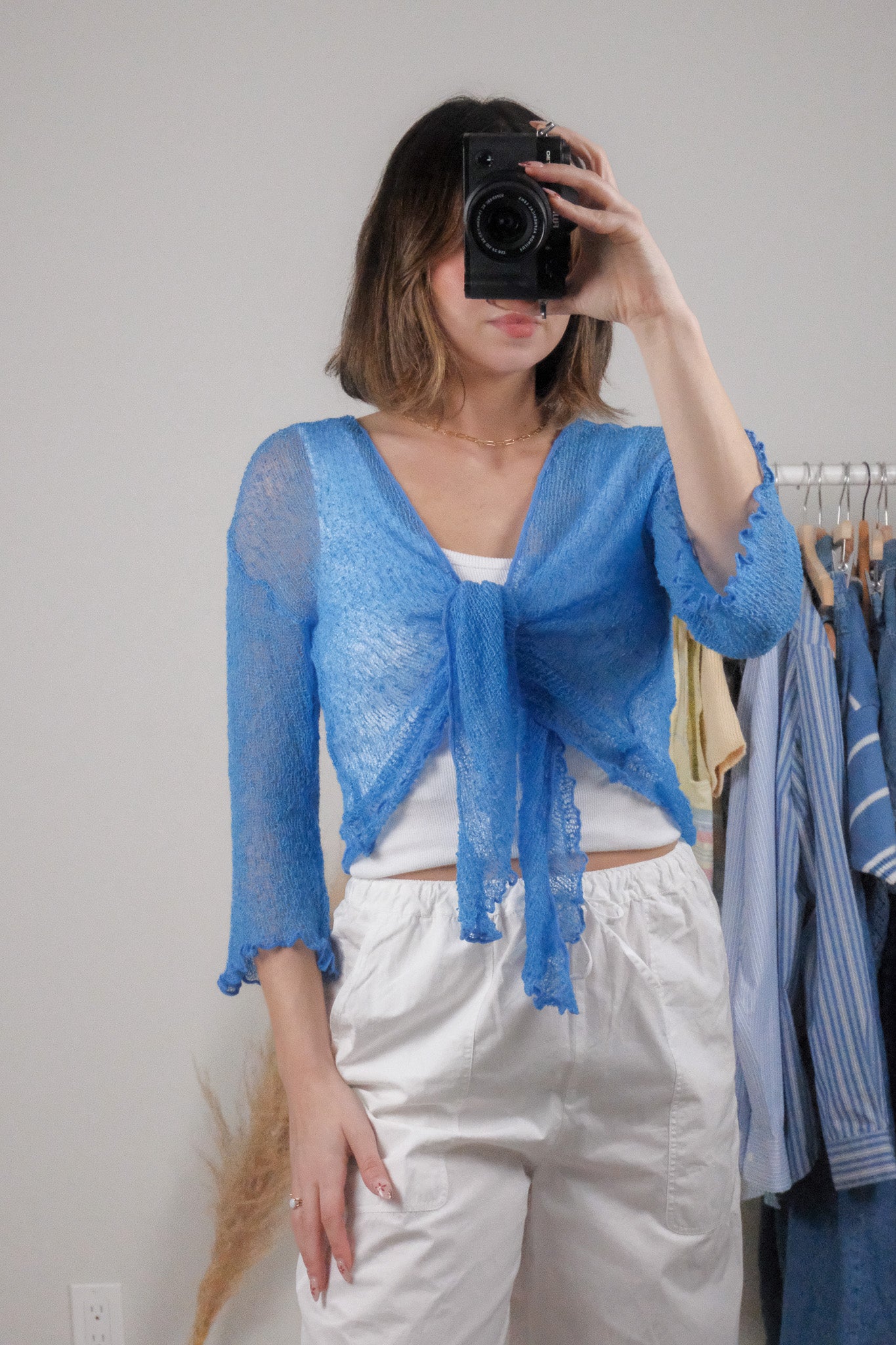 Vintage x Sheer Tie Cardigan (XS-L)
