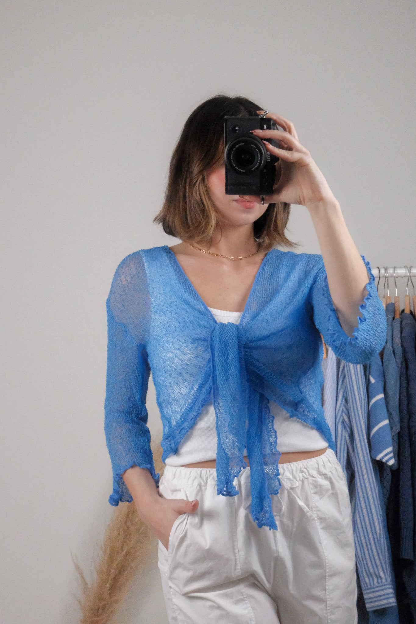Vintage x Sheer Tie Cardigan (XS-L)