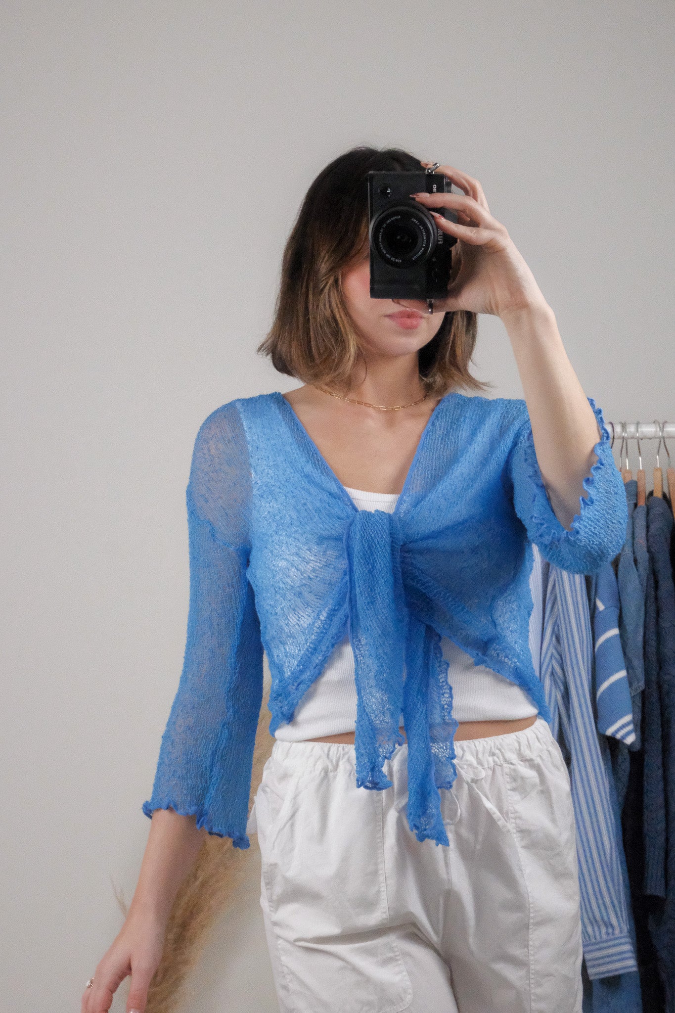 Vintage x Sheer Tie Cardigan (XS-L)