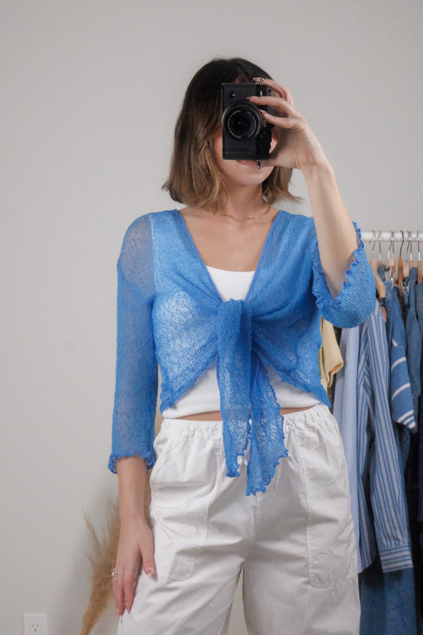 Vintage x Sheer Tie Cardigan (XS-L)