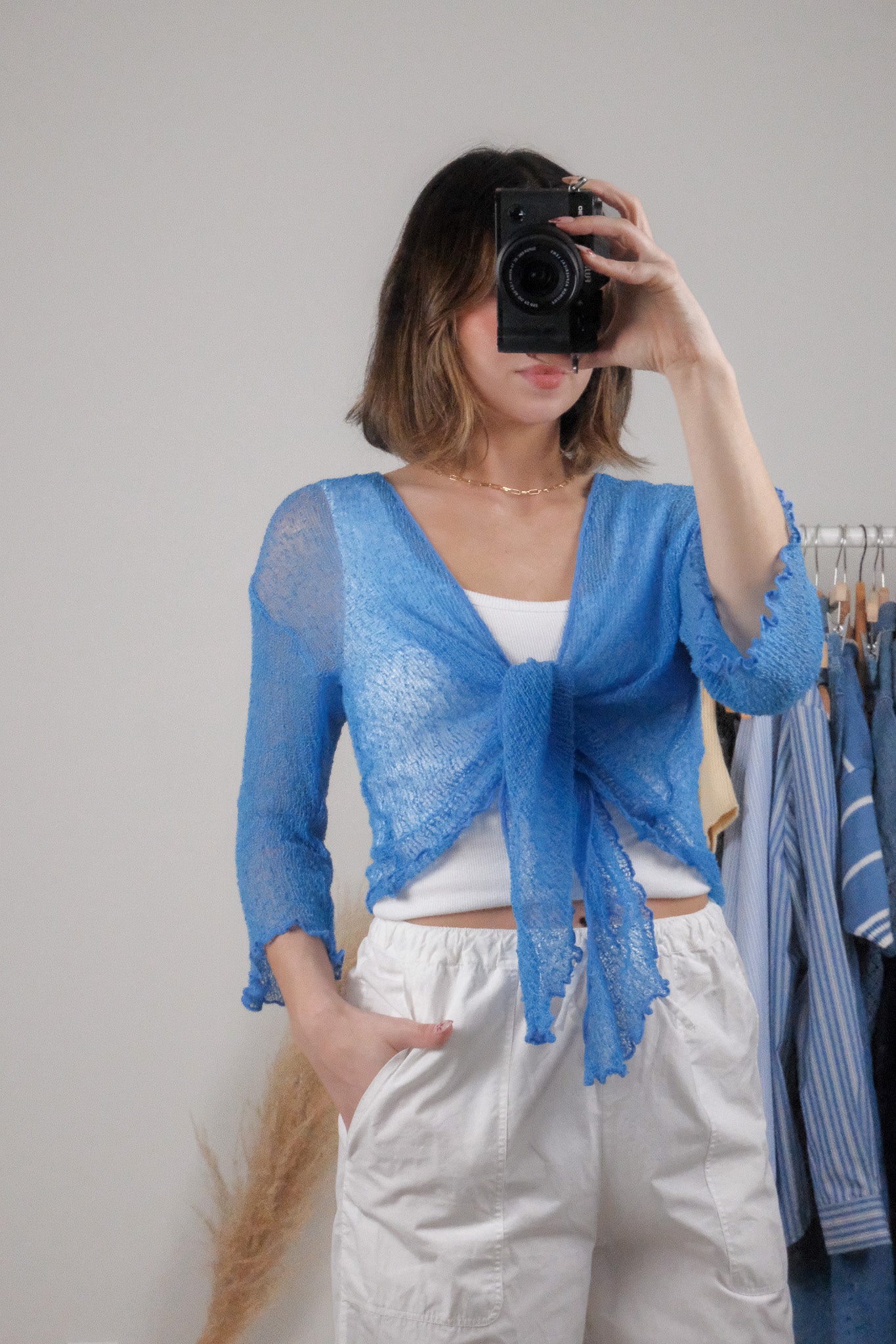Vintage x Sheer Tie Cardigan (XS-L)
