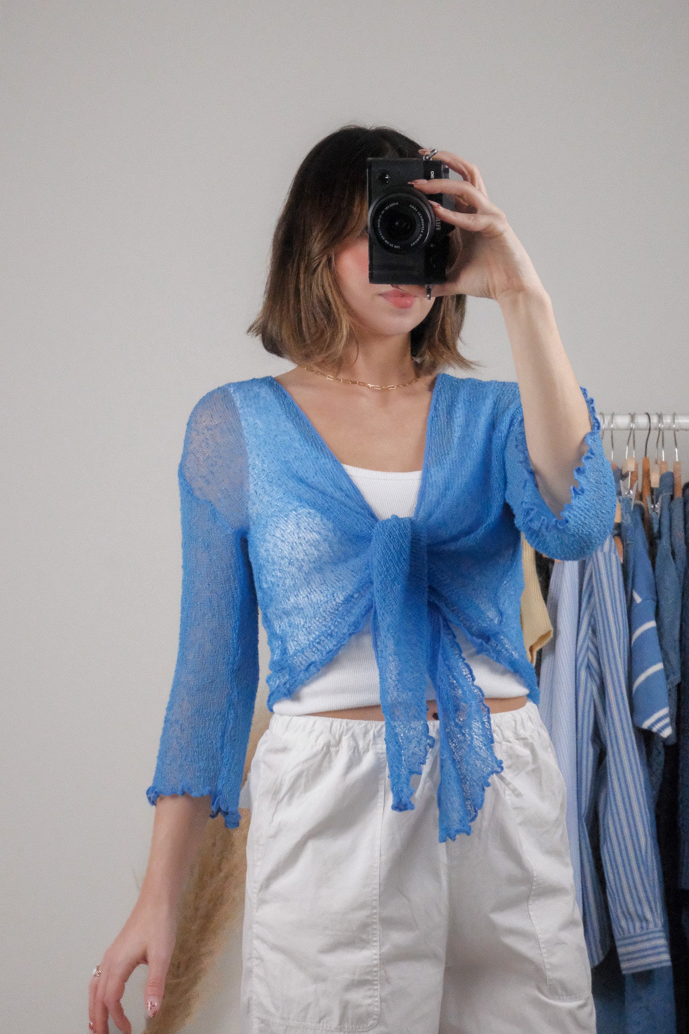 Vintage x Sheer Tie Cardigan (XS-L)