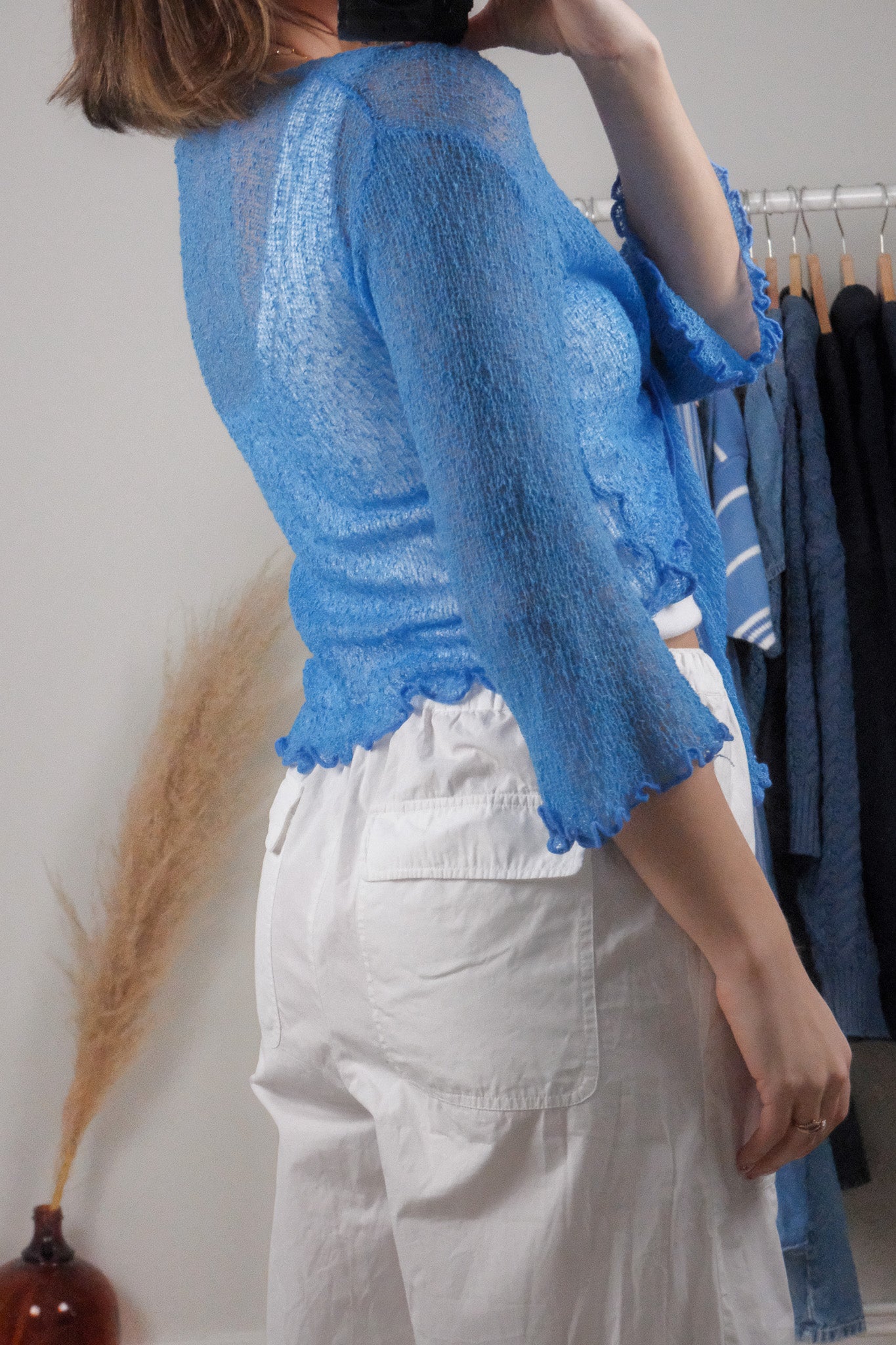 Vintage x Sheer Tie Cardigan (XS-L)