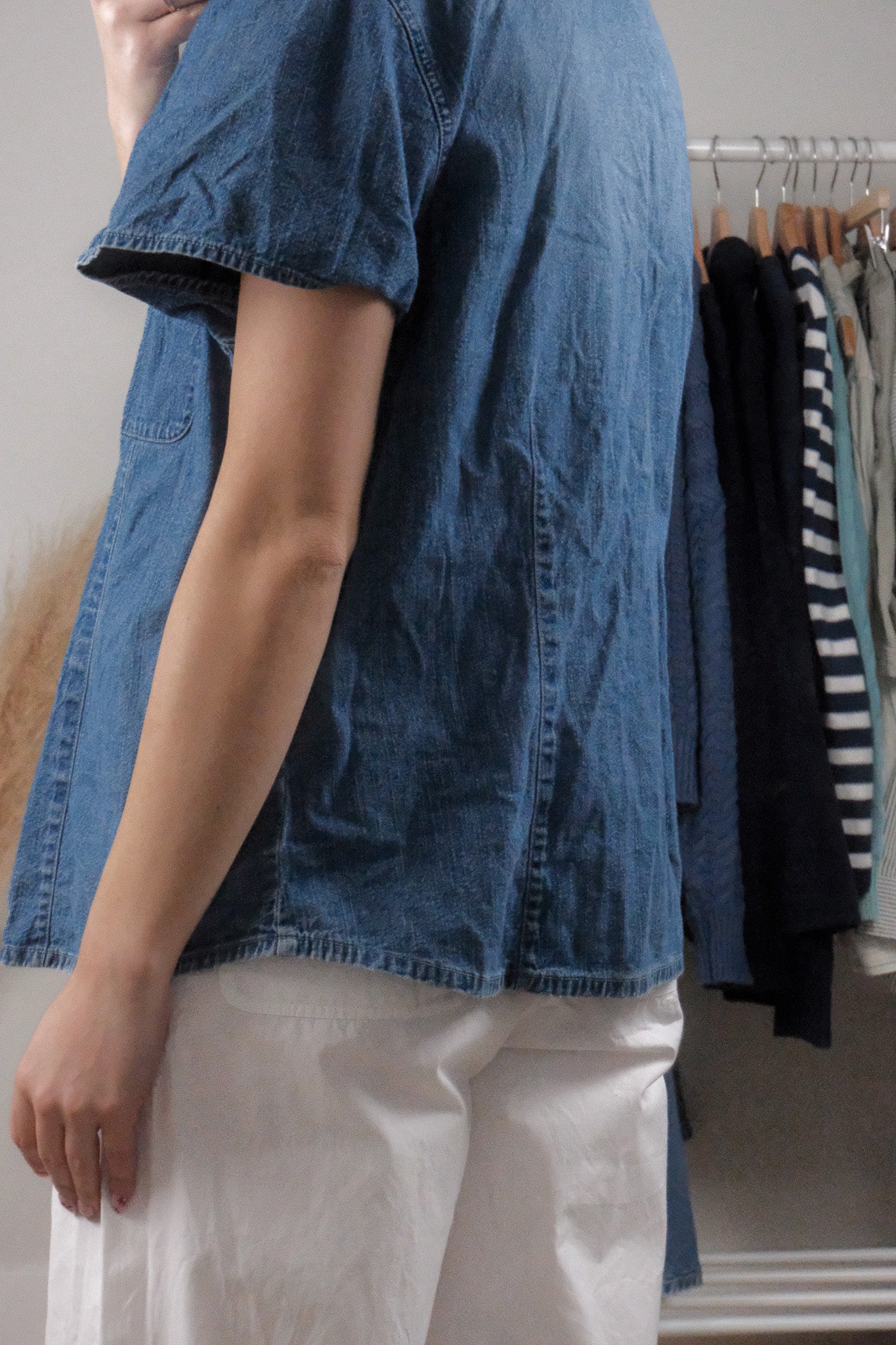 Vintage x Eddie Bauer x Denim Short Sleeve (L/XL)