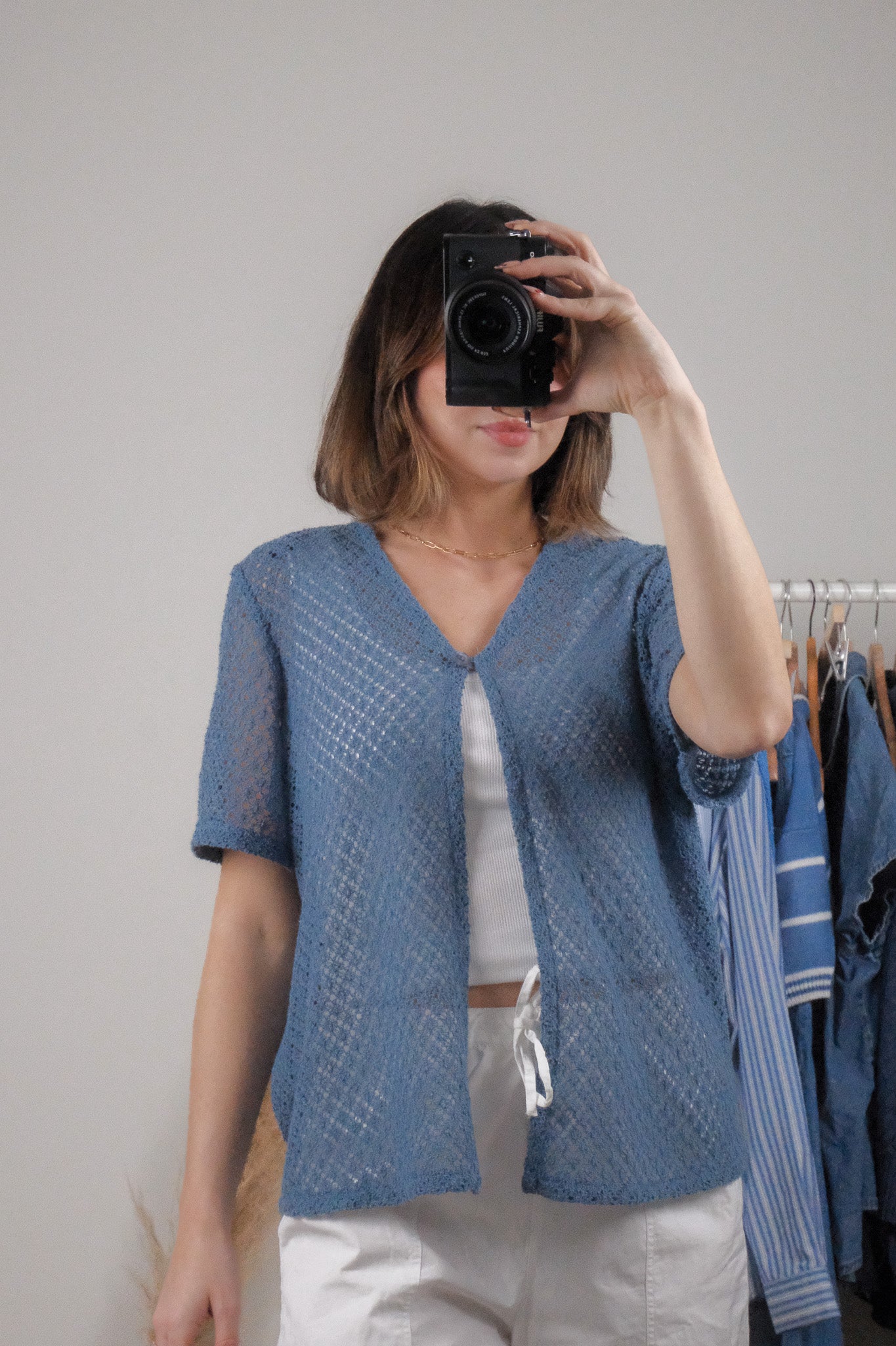 Made in Canada x Vintage x Short Sleeve Knit Cardigan (M)