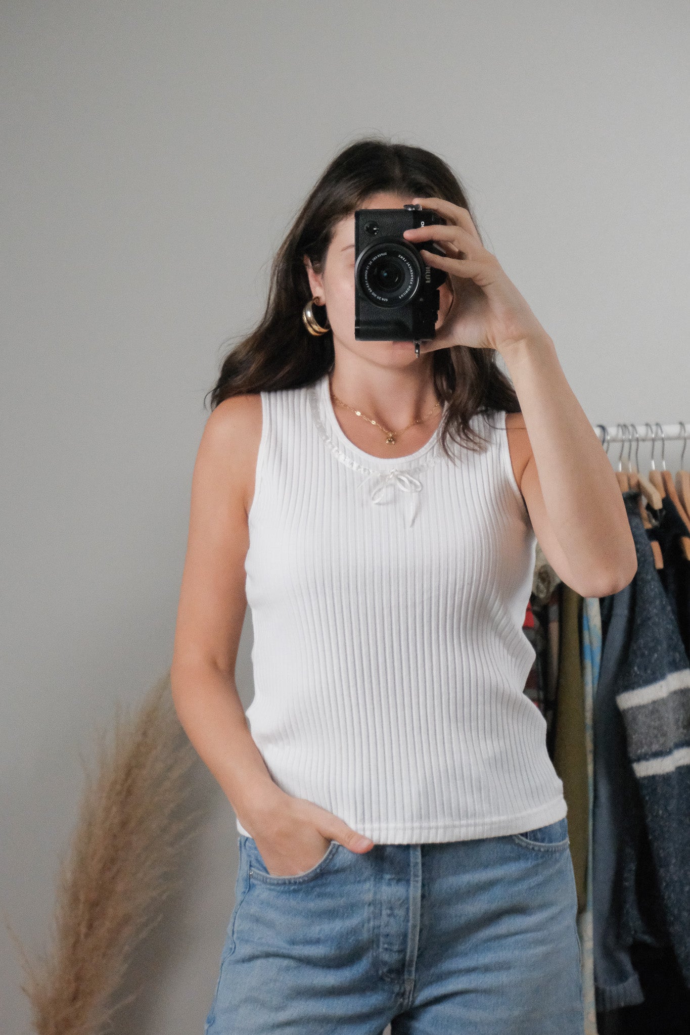 Vintage x 2 Piece Tank + Cardigan Set (S/M)