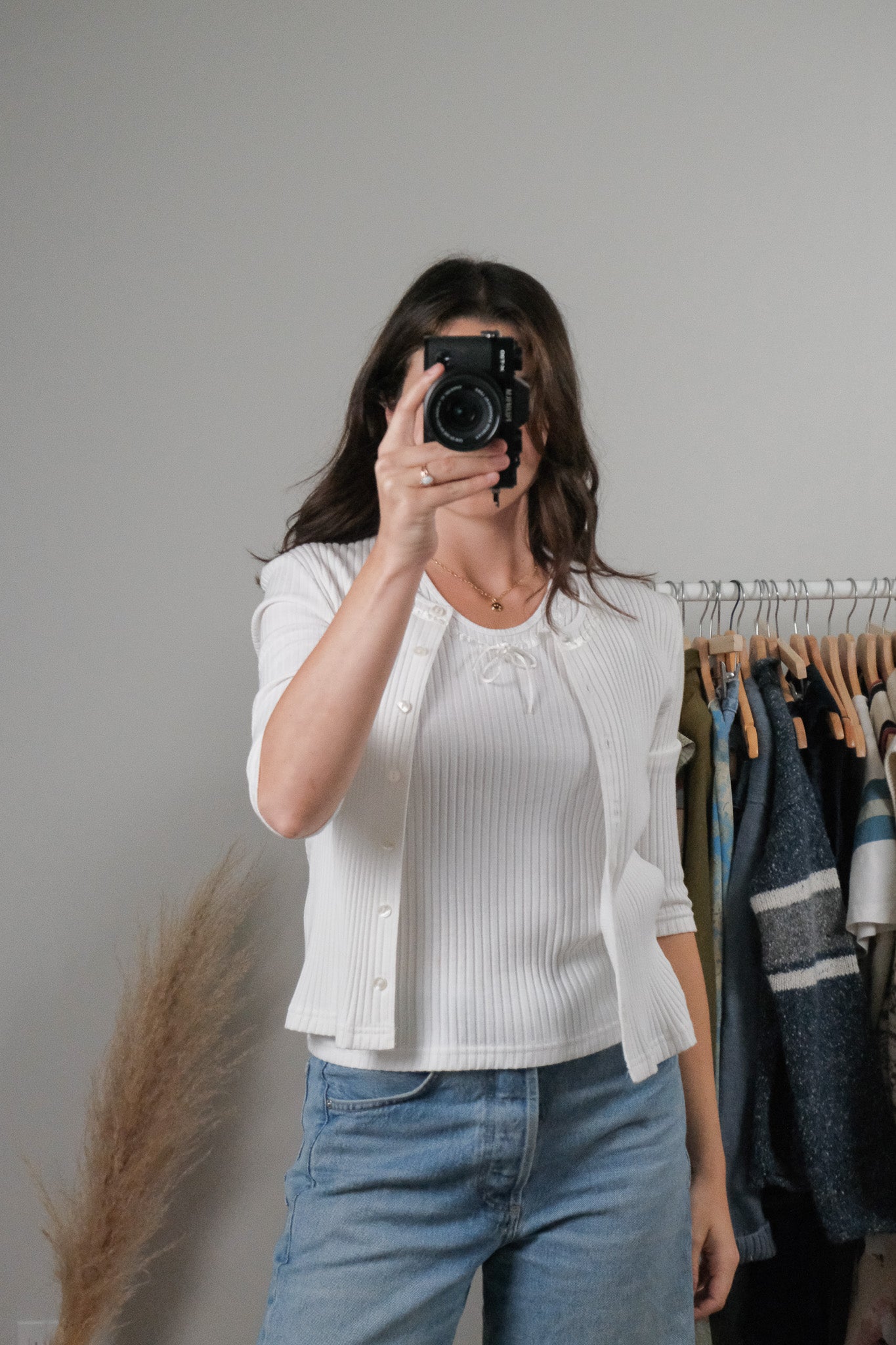 Vintage x 2 Piece Tank + Cardigan Set (S/M)