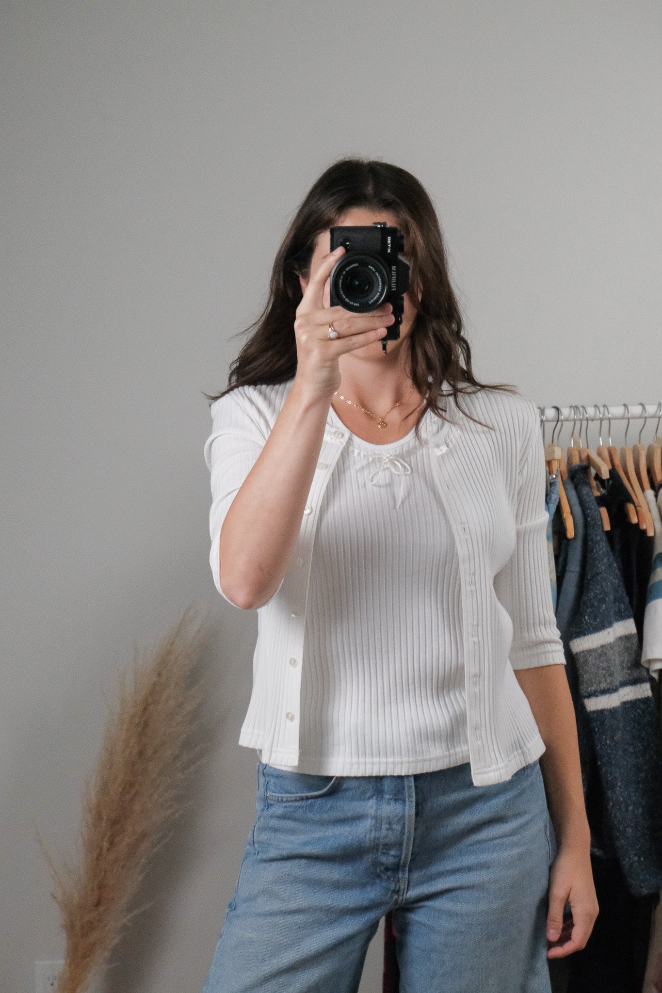 Vintage x 2 Piece Tank + Cardigan Set (S/M)