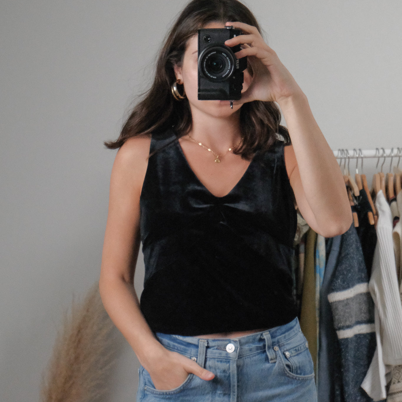 Made in USA x Vintage x Velvet Tank (L)